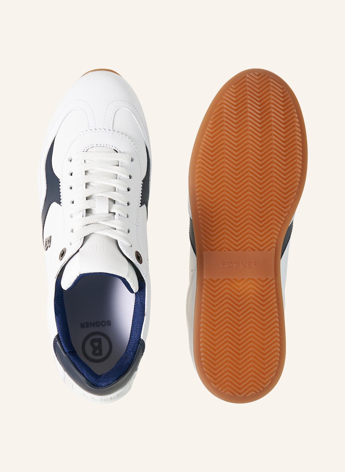 BOGNER Sneaker: WEISS/ BLAU