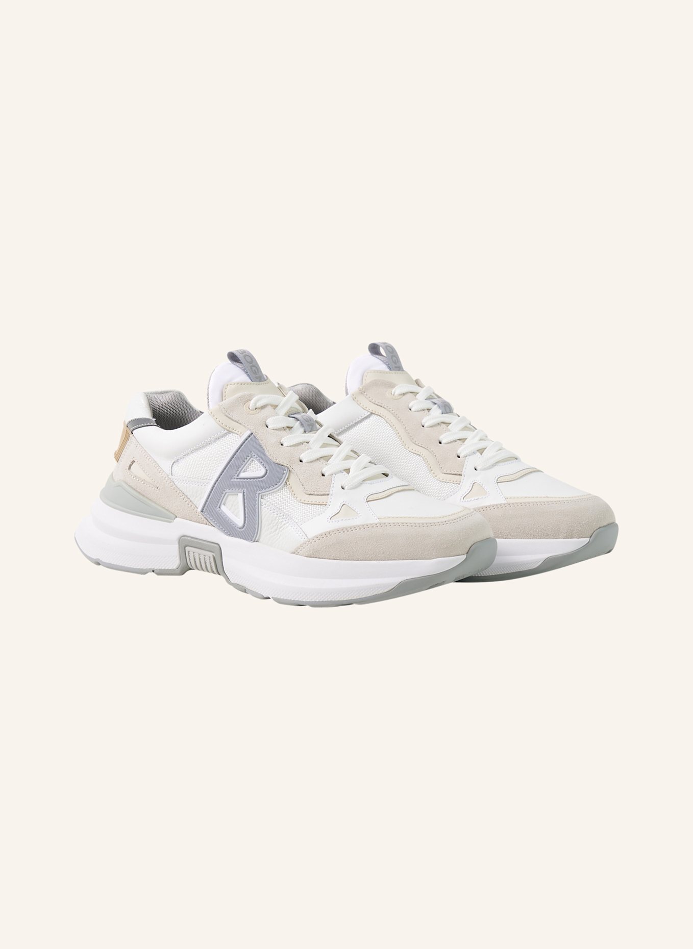 BOGNER Sneaker: BEIGE/ WEISS