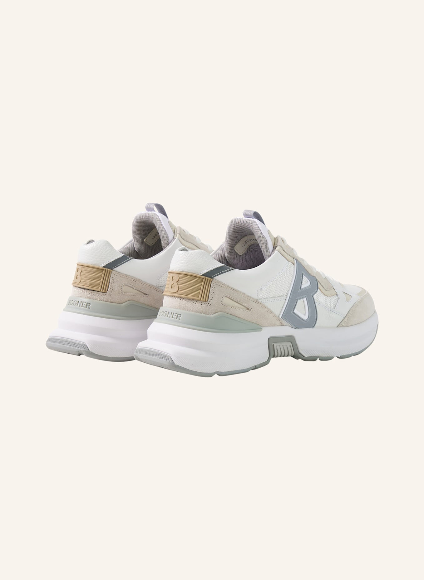 BOGNER Sneaker: BEIGE/ WEISS