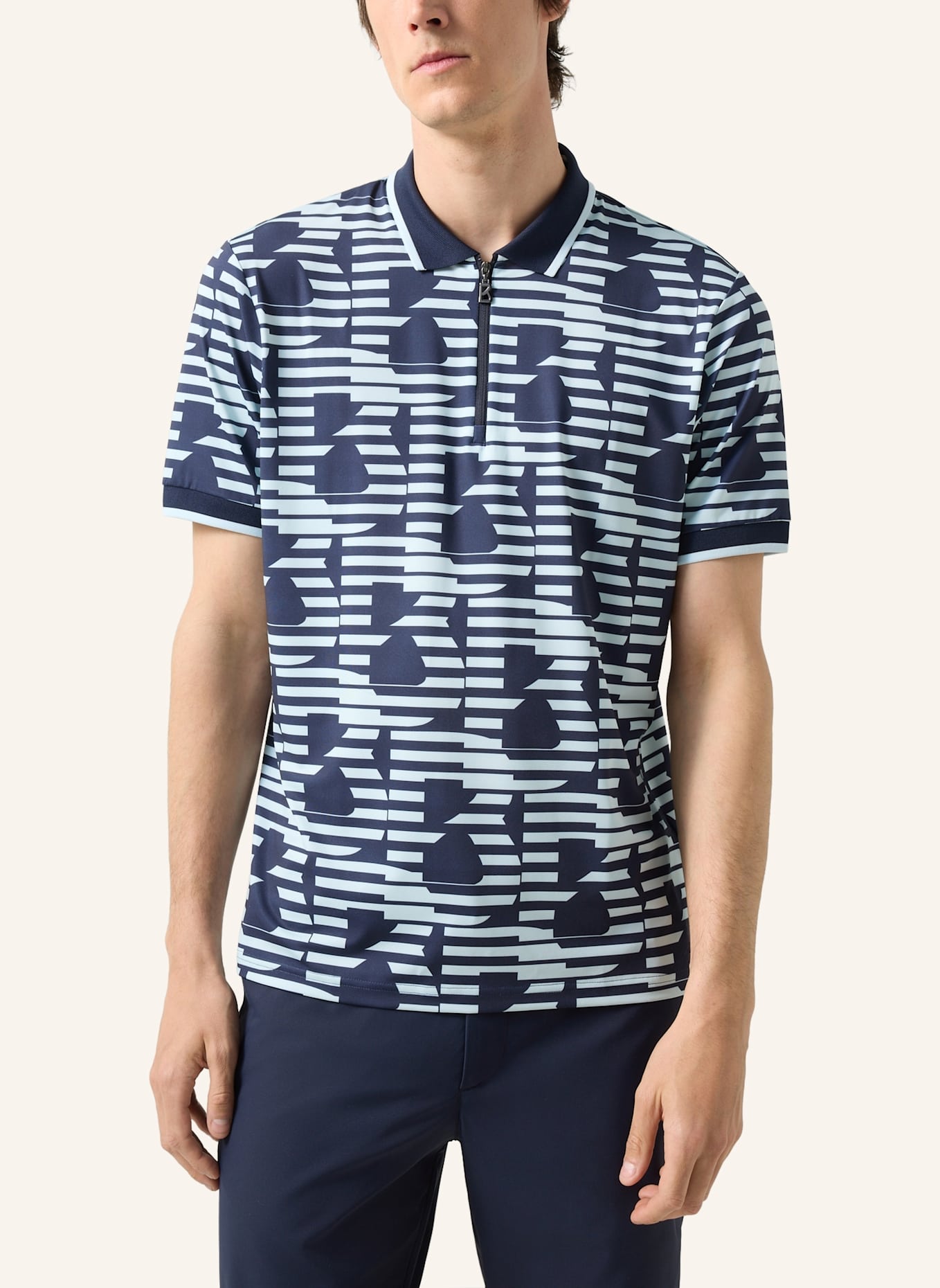 BOGNER Jersey-Poloshirt VALENTIN: DUNKELBLAU/ HELLBLAU