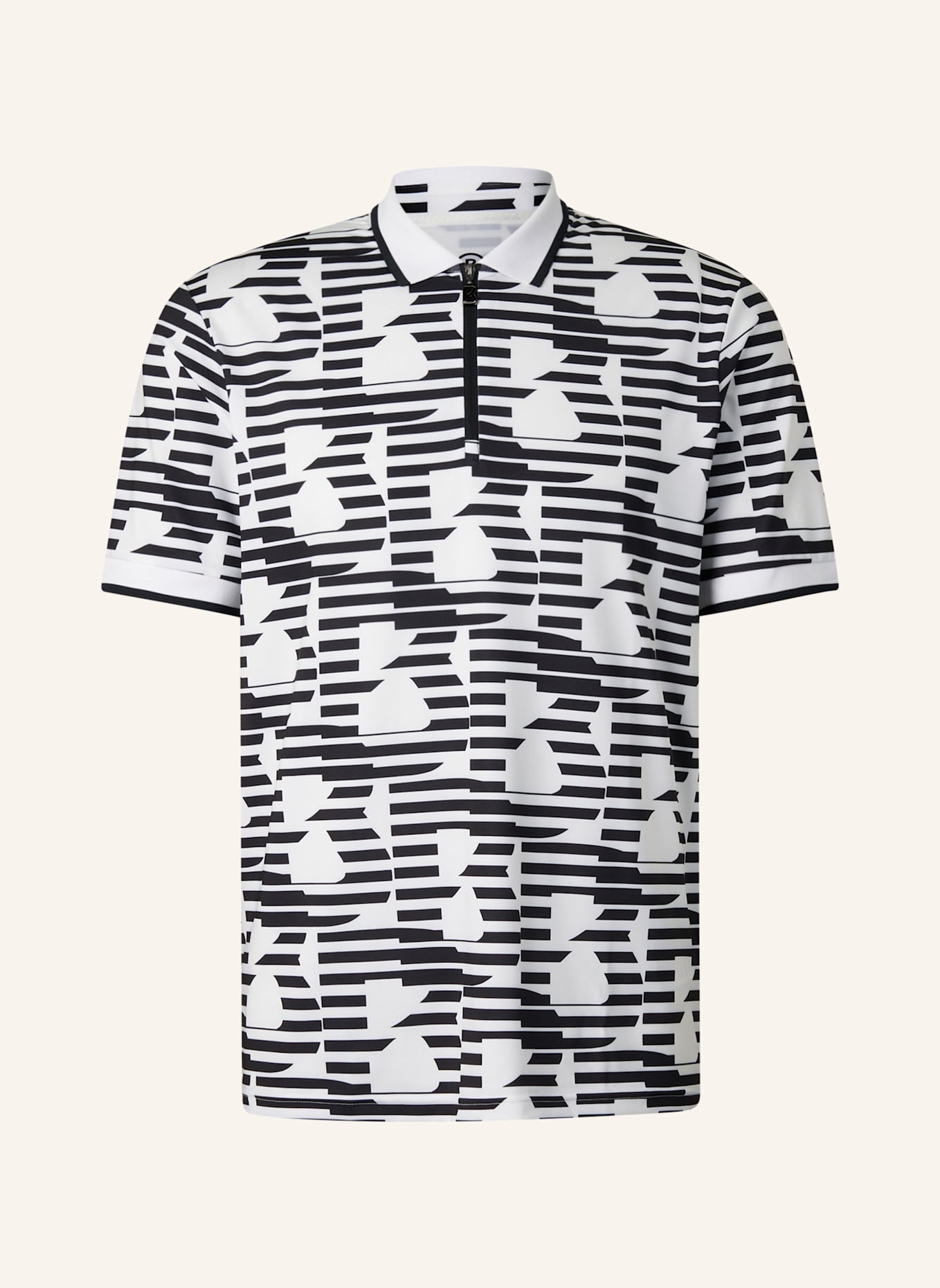 BOGNER Jersey-Poloshirt VALENTIN: WEISS/ SCHWARZ