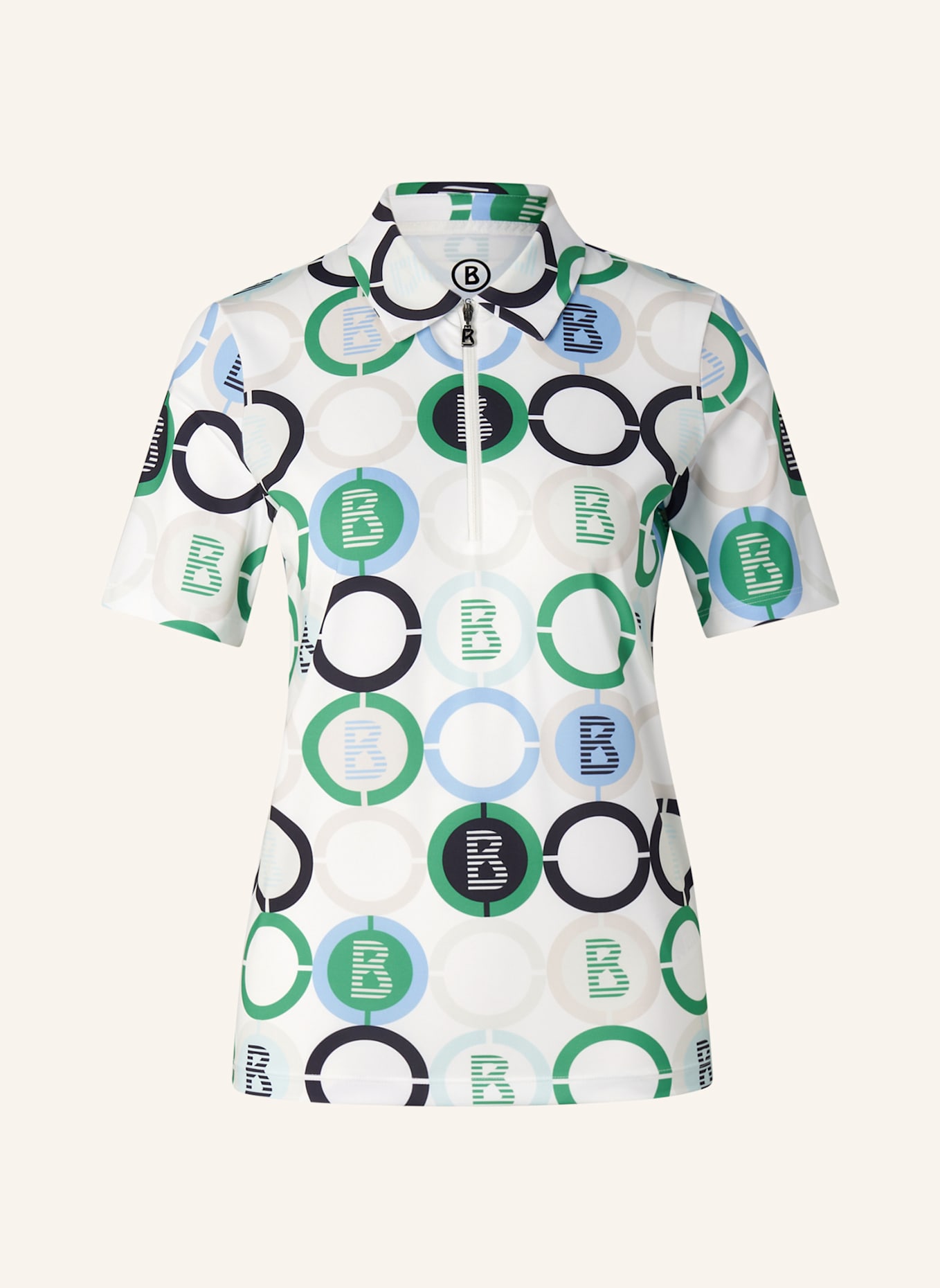 BOGNER Jersey-Poloshirt TAYA: GRÜN/ BLAU/ WEISS