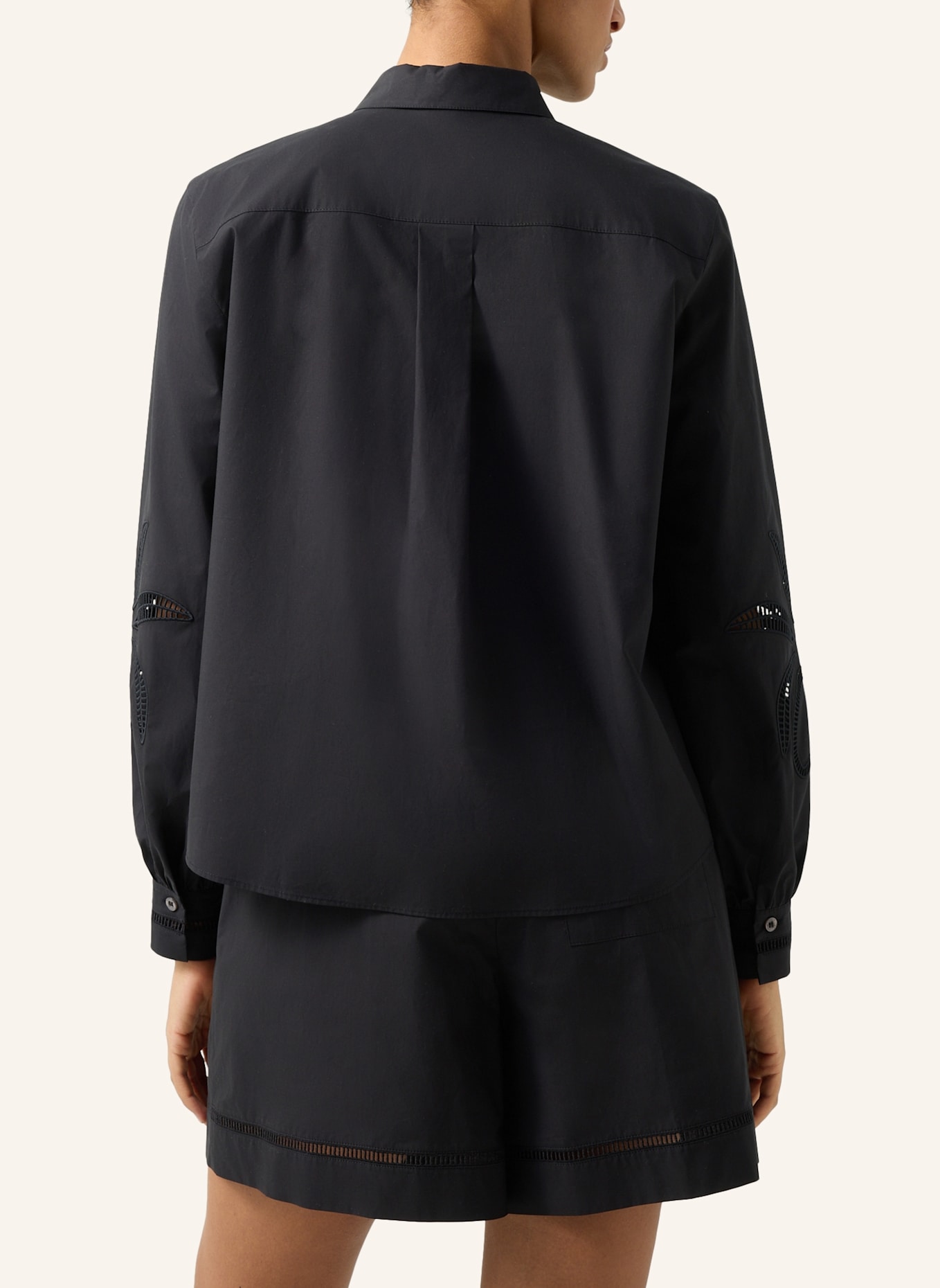 BOGNER Hemdbluse SUMMER mit Spitze: SCHWARZ