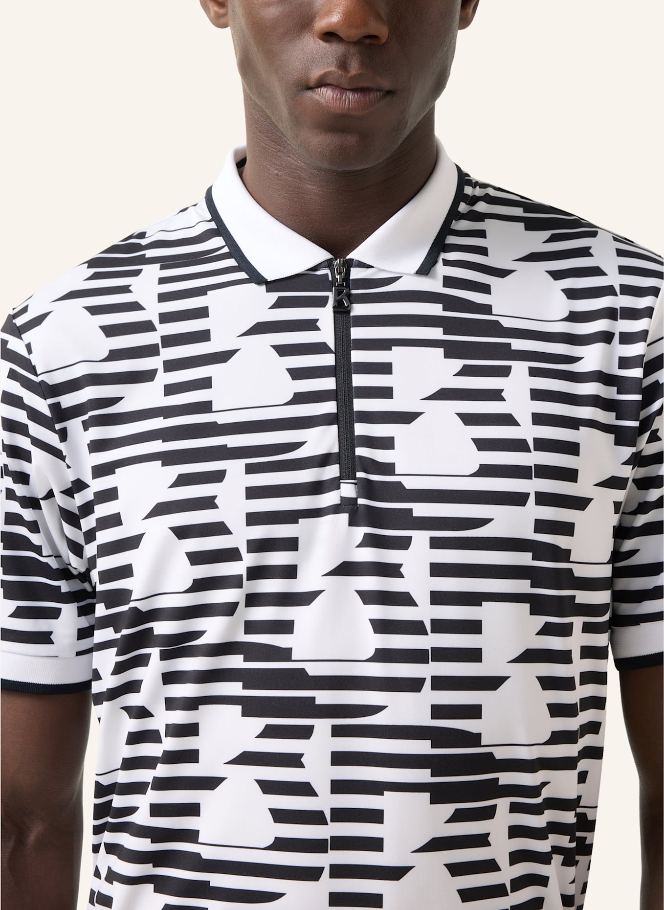 BOGNER Jersey-Poloshirt VALENTIN: WEISS/ SCHWARZ