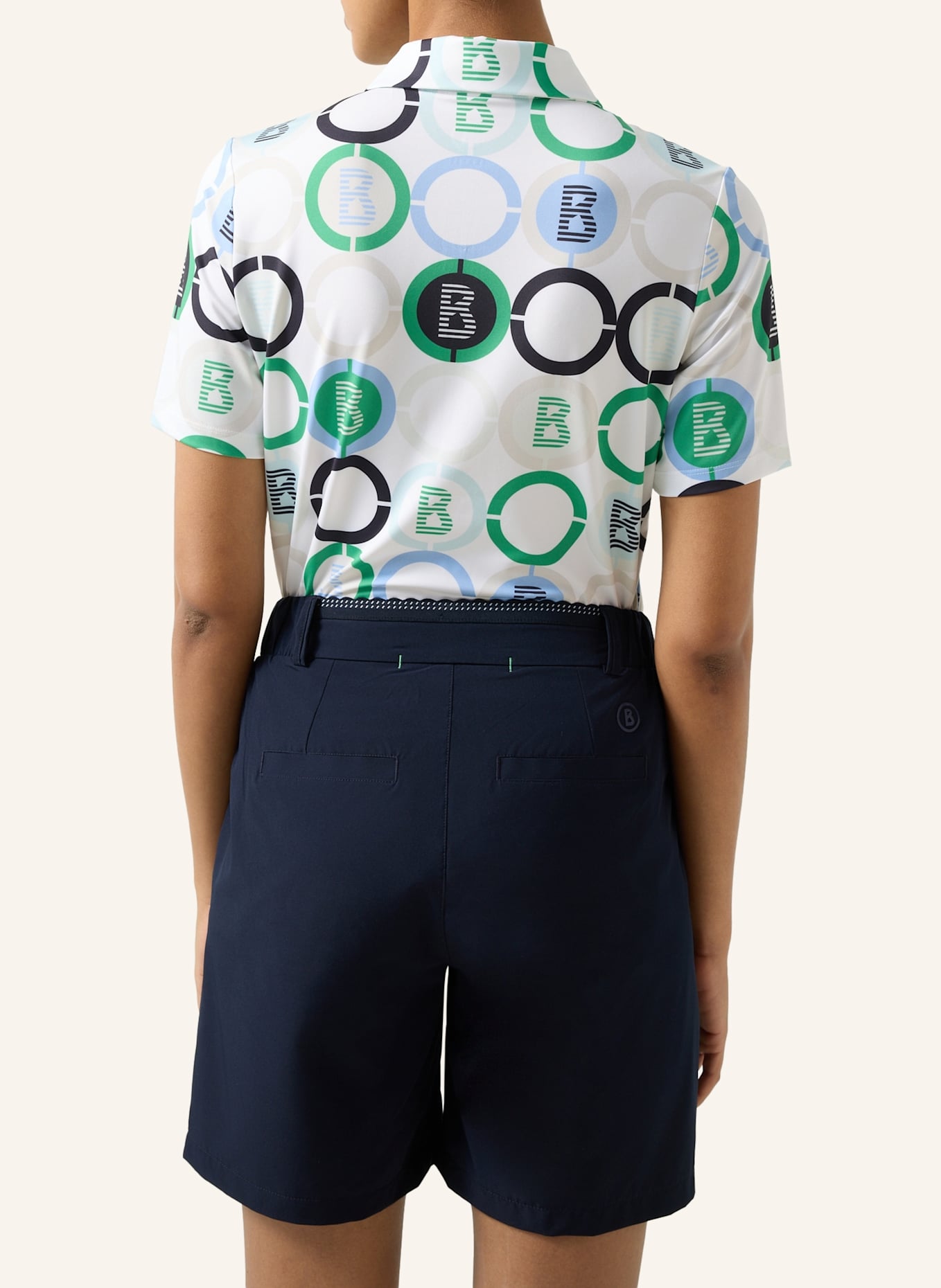 BOGNER Jersey-Poloshirt TAYA: GRÜN/ BLAU/ WEISS