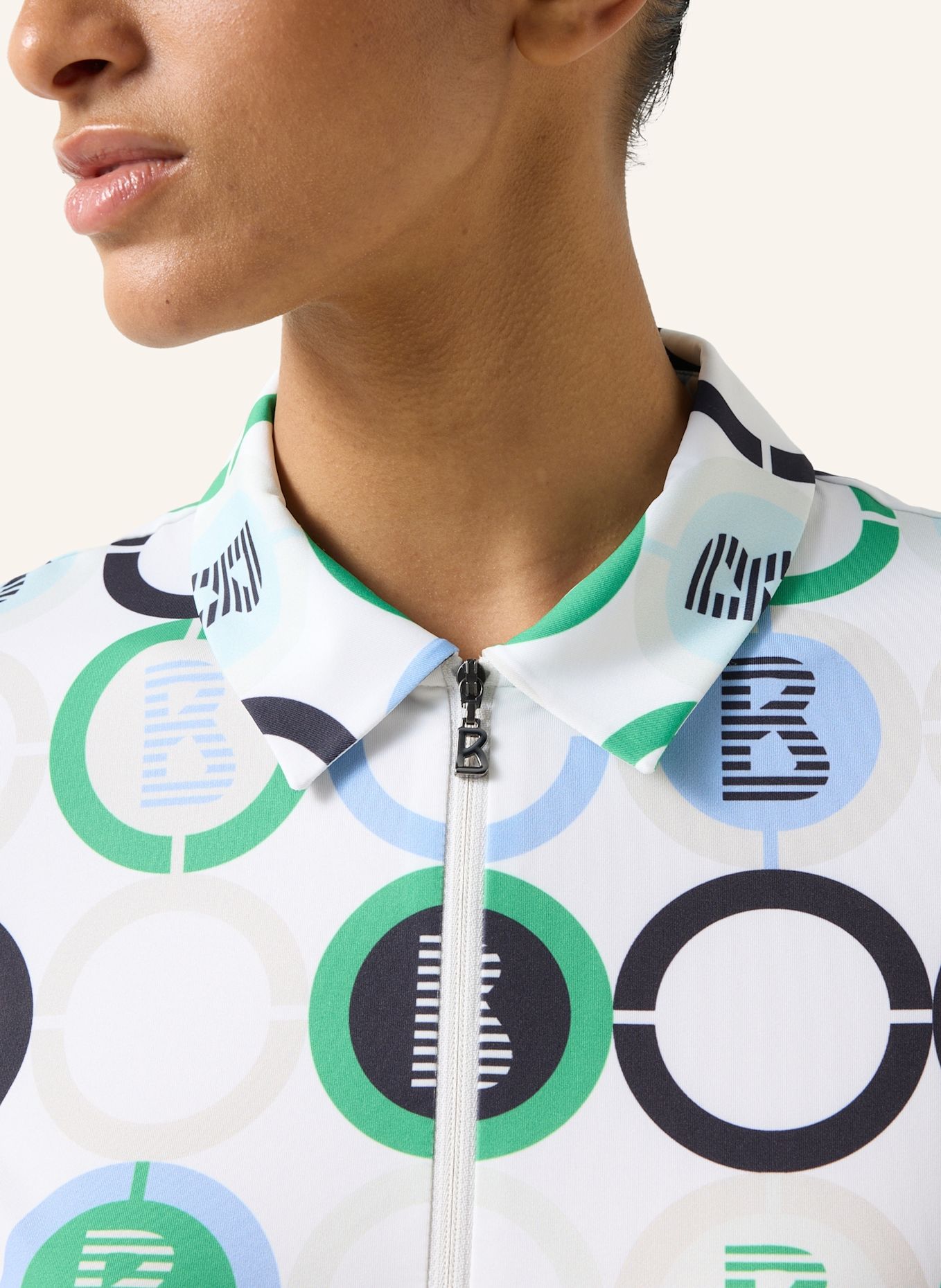BOGNER Jersey-Poloshirt TAYA: GRÜN/ BLAU/ WEISS