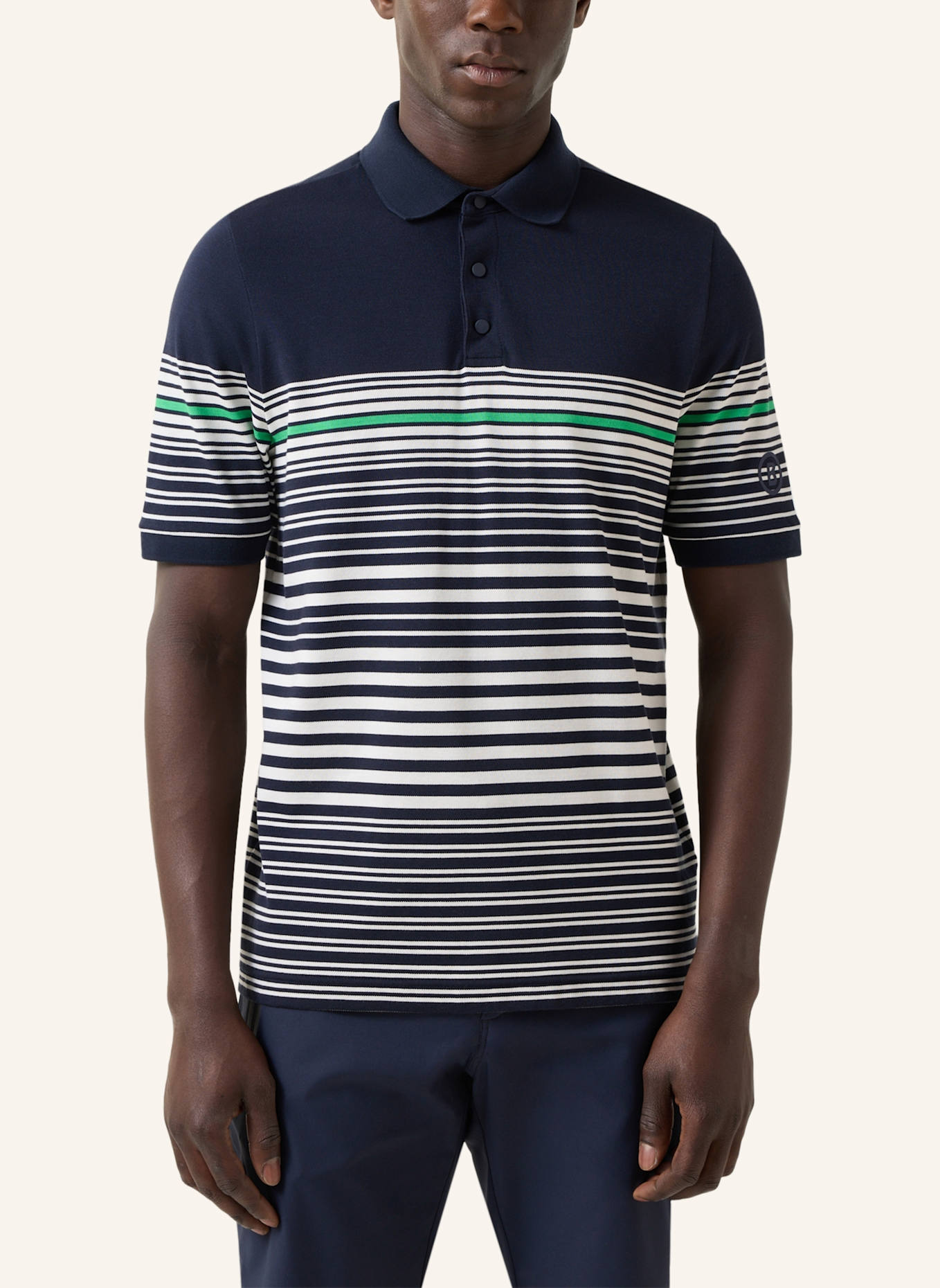 BOGNER Polo-Shirt: BLAU/ WEISS/ ORANGE/ DUNKELBLAU/ GRÜN