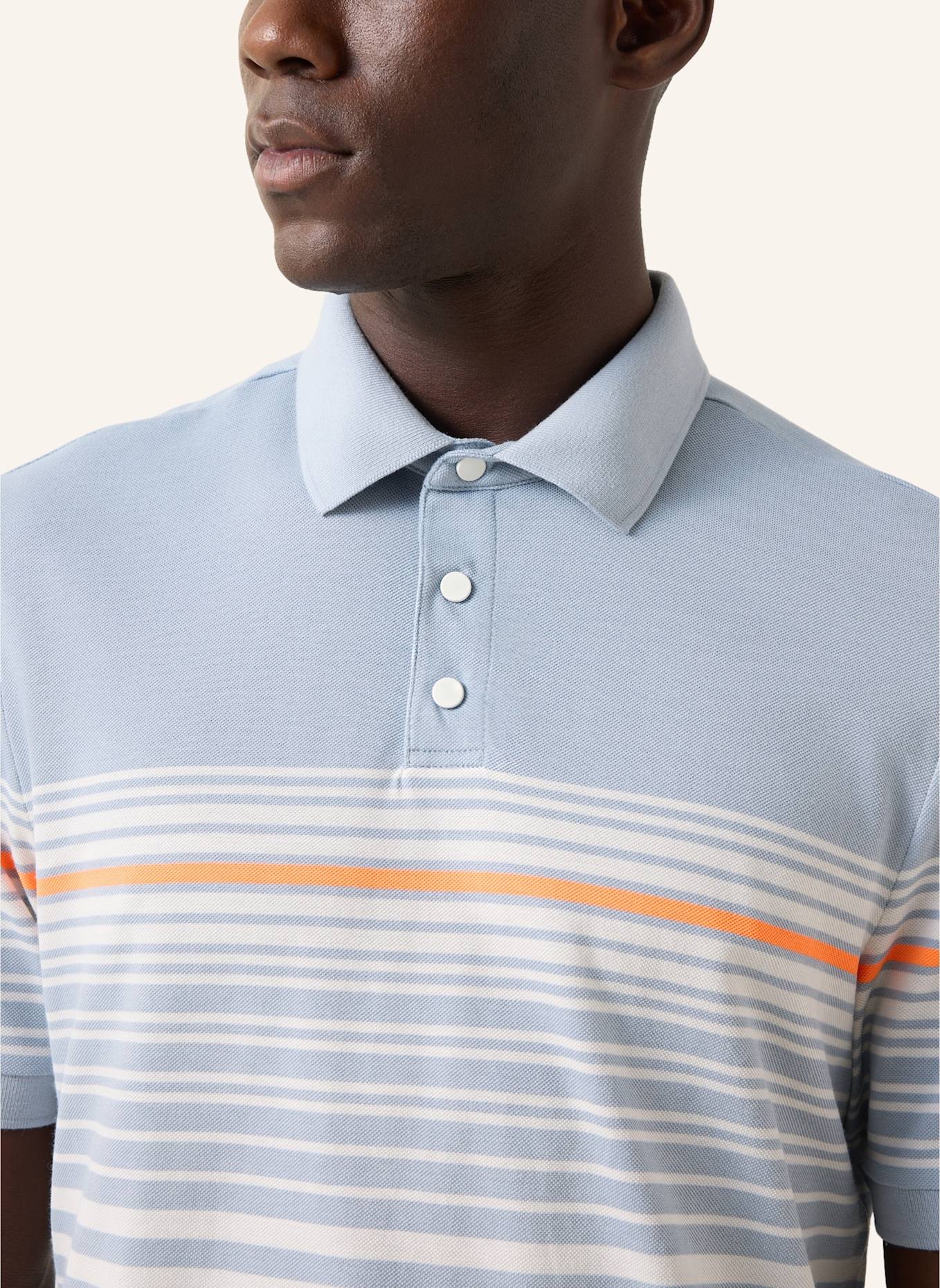 BOGNER Polo-Shirt: BLAU/ WEISS/ ORANGE/ DUNKELBLAU/ GRÜN