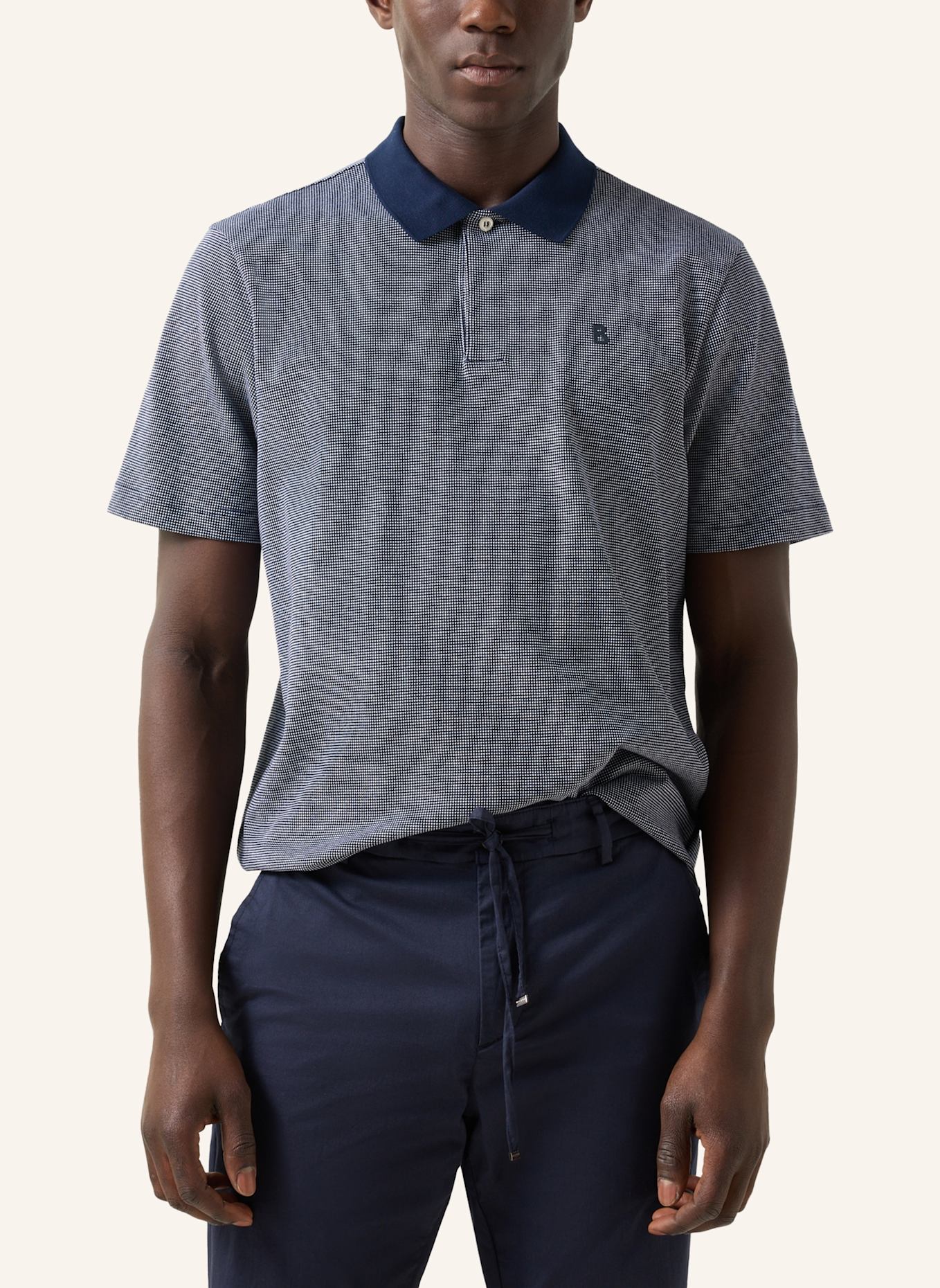 BOGNER Polo-Shirt: DUNKELBLAU/ WEISS