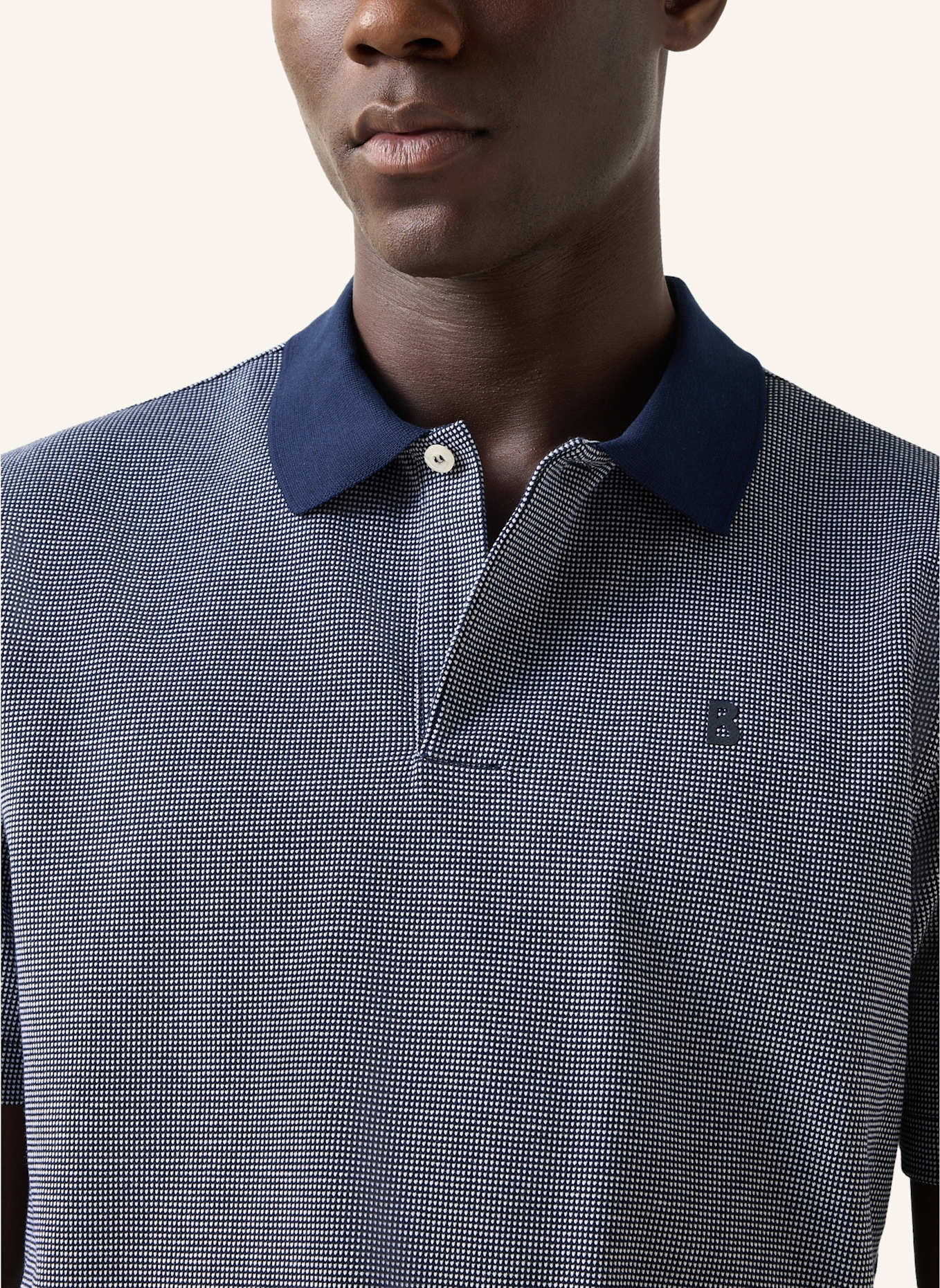 BOGNER Polo-Shirt: DUNKELBLAU/ WEISS