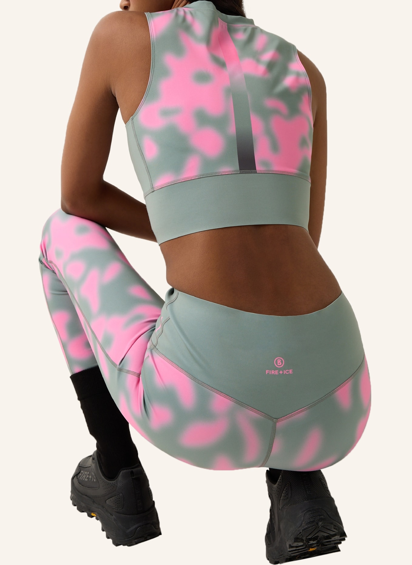 FIRE+ICE Tights: GRÜN/ PINK