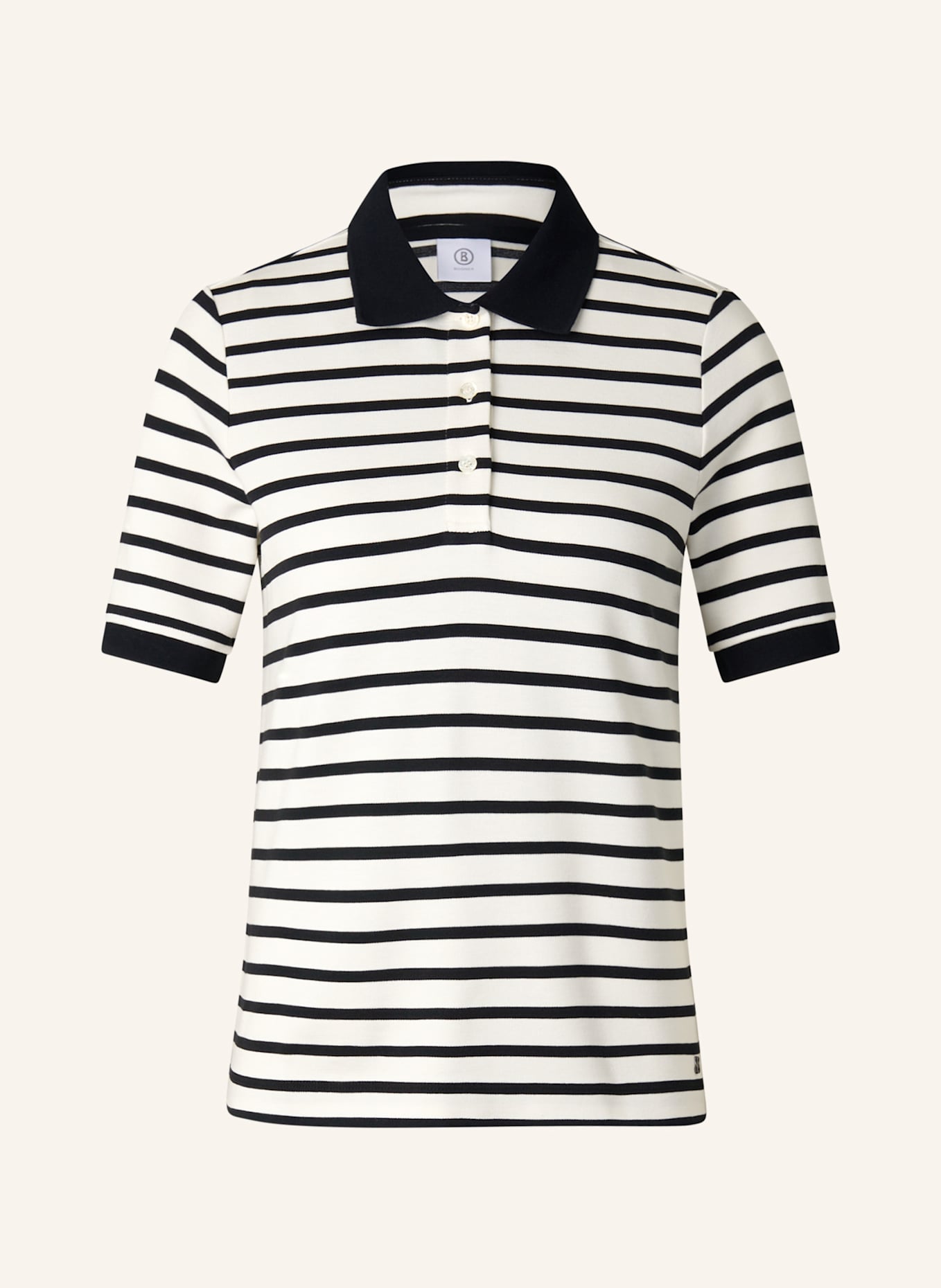 BOGNER Polo-Shirt: SCHWARZ/ WEISS