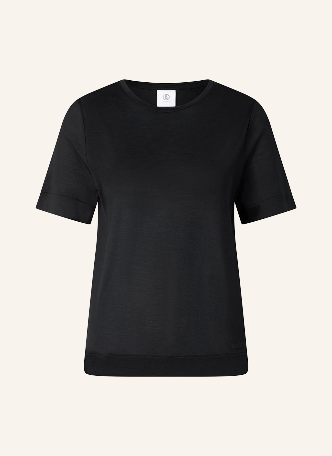 BOGNER T-Shirt SIENNA aus Seide: SCHWARZ