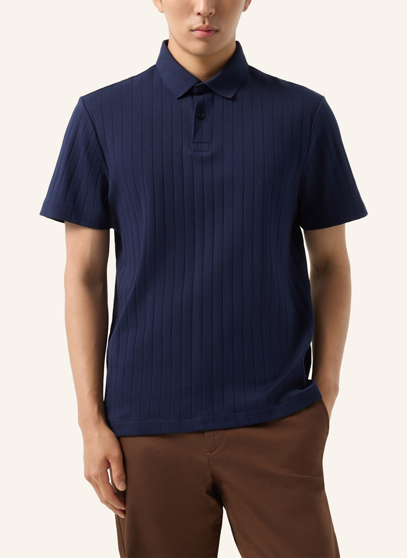 BOGNER Strick-Poloshirt ZANE: DUNKELBLAU