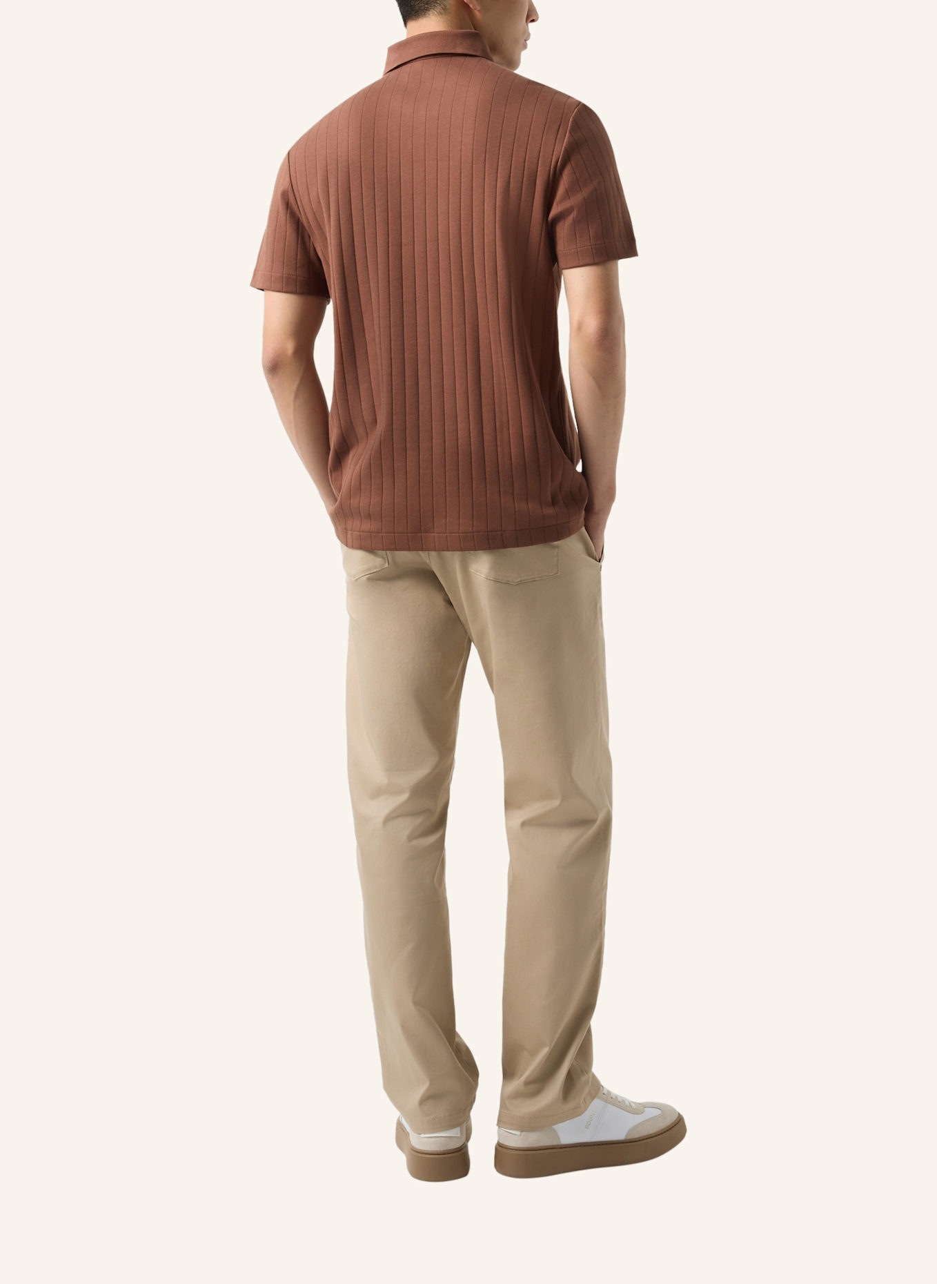 BOGNER Strick-Poloshirt ZANE: BRAUN