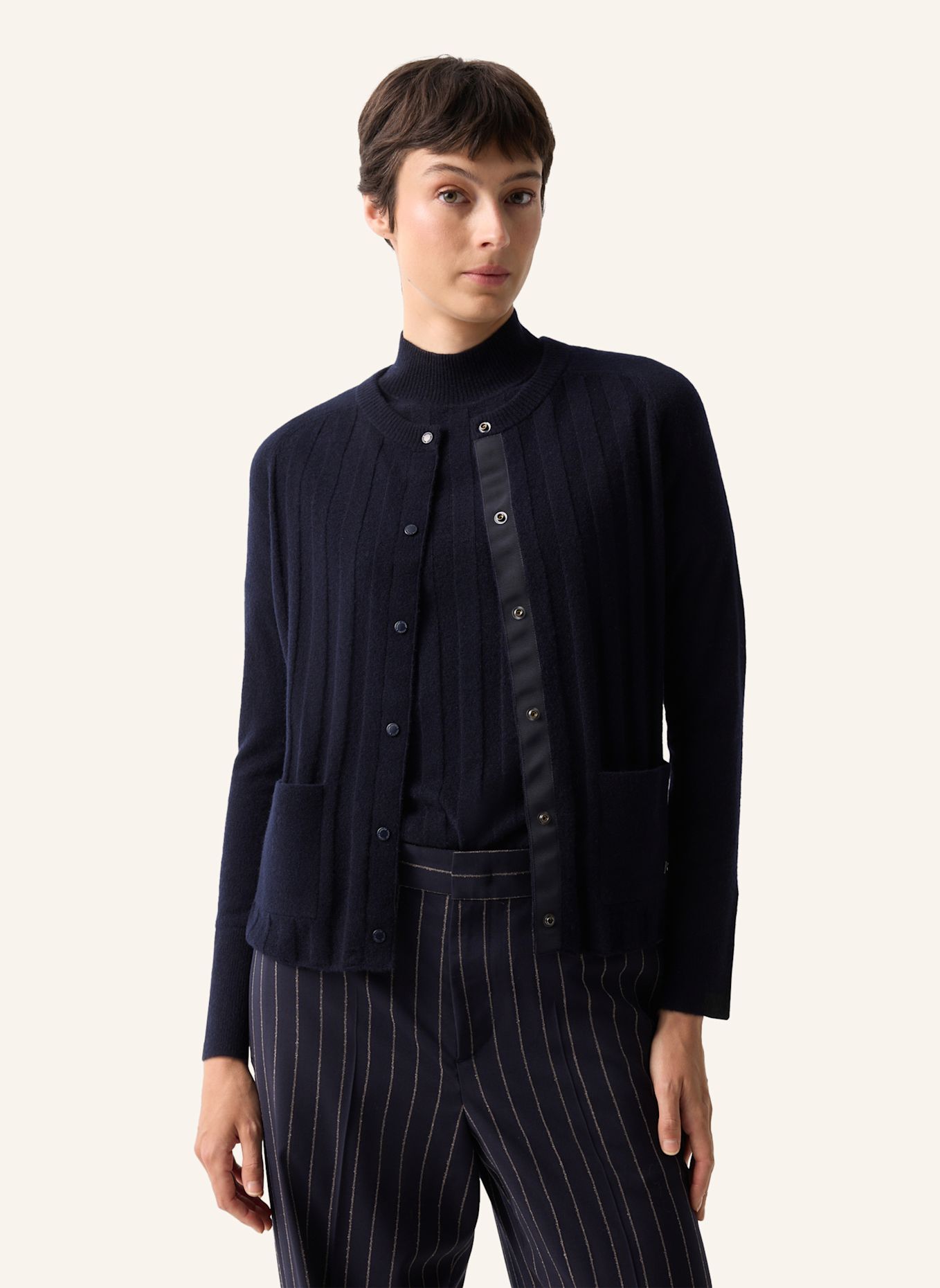 BOGNER Strickjacke TANJA mit Cashmere: DUNKELBLAU