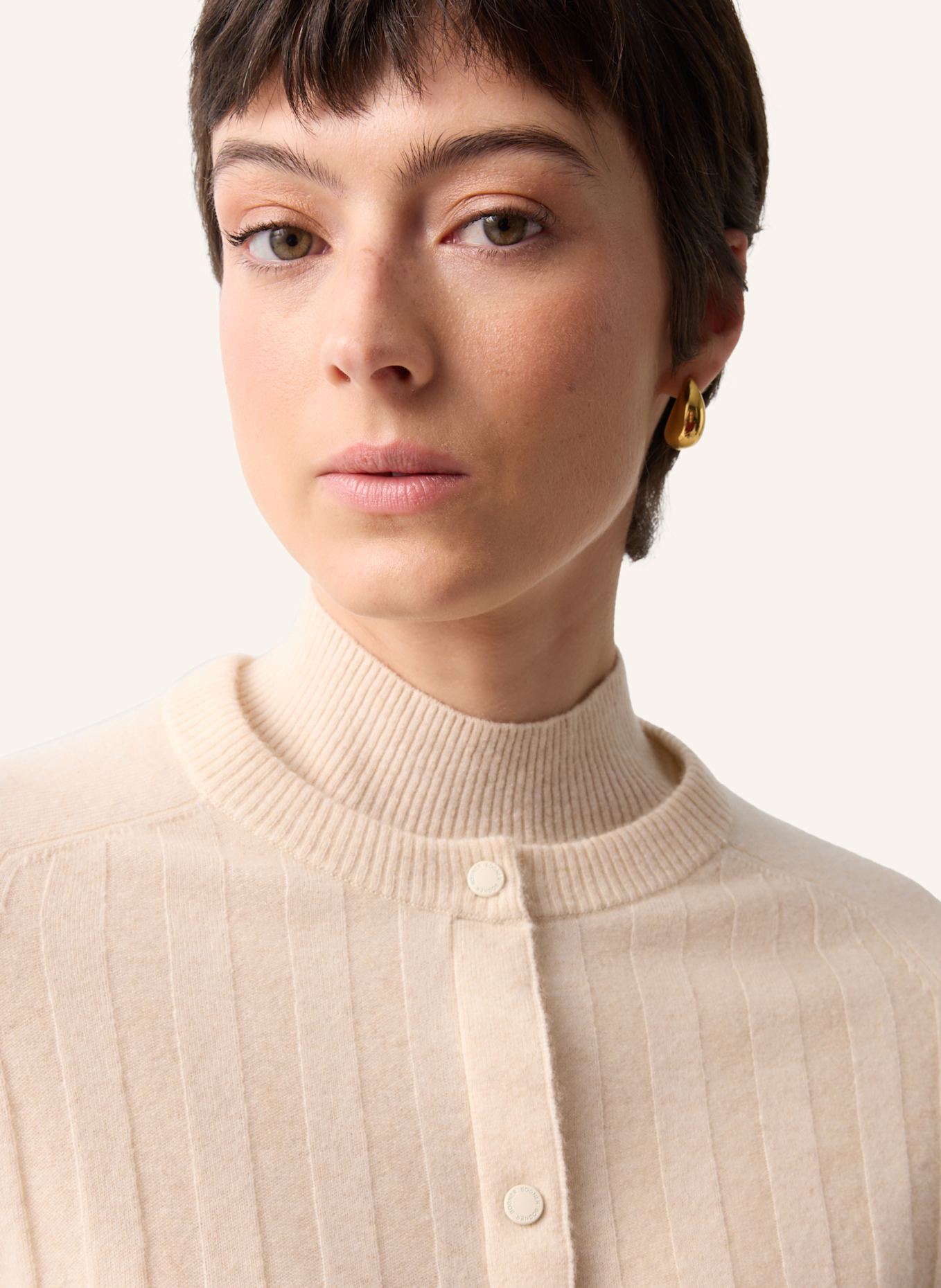 BOGNER Strickjacke TANJA mit Cashmere: CREME