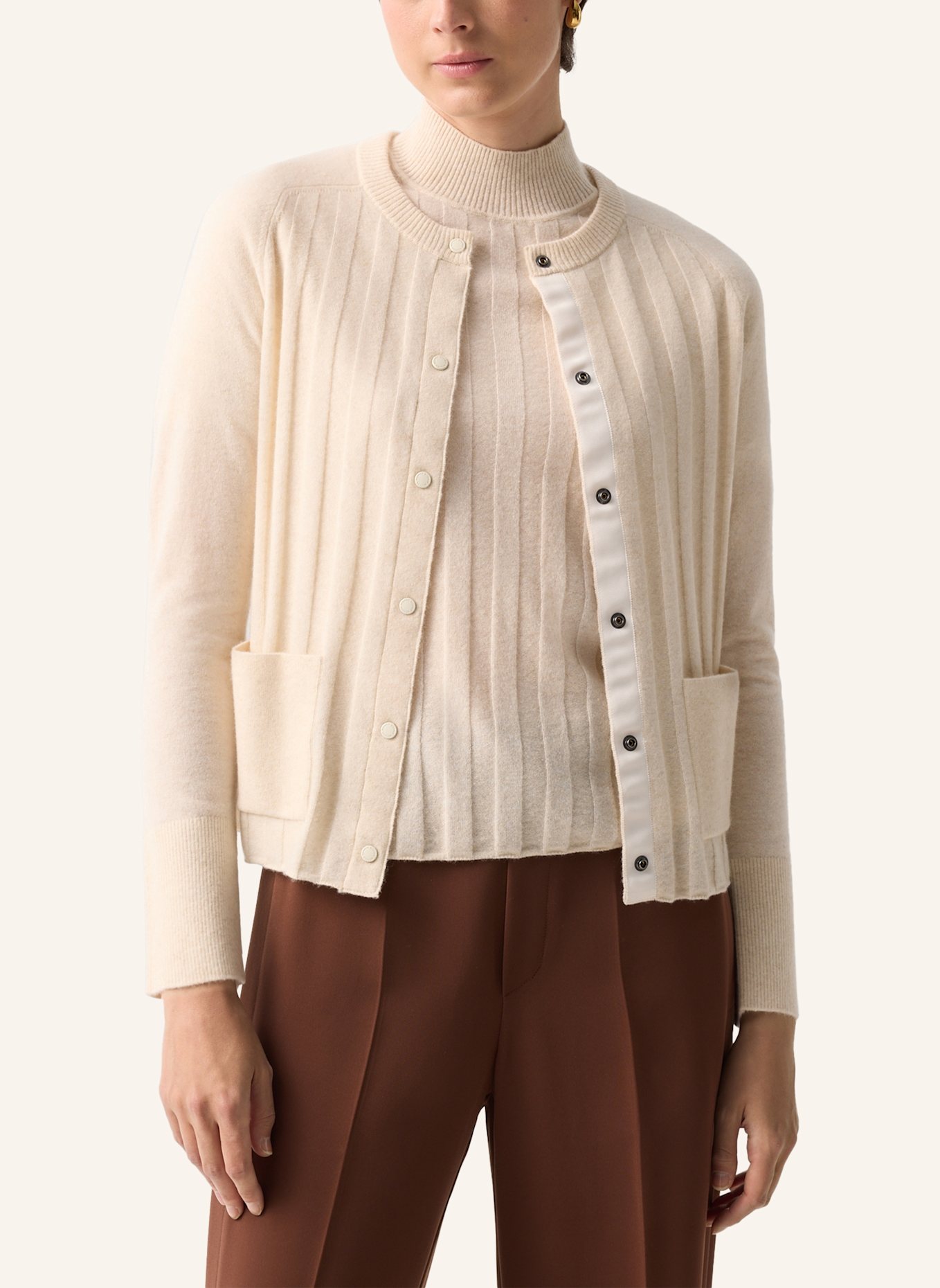 BOGNER Strickjacke TANJA mit Cashmere: CREME