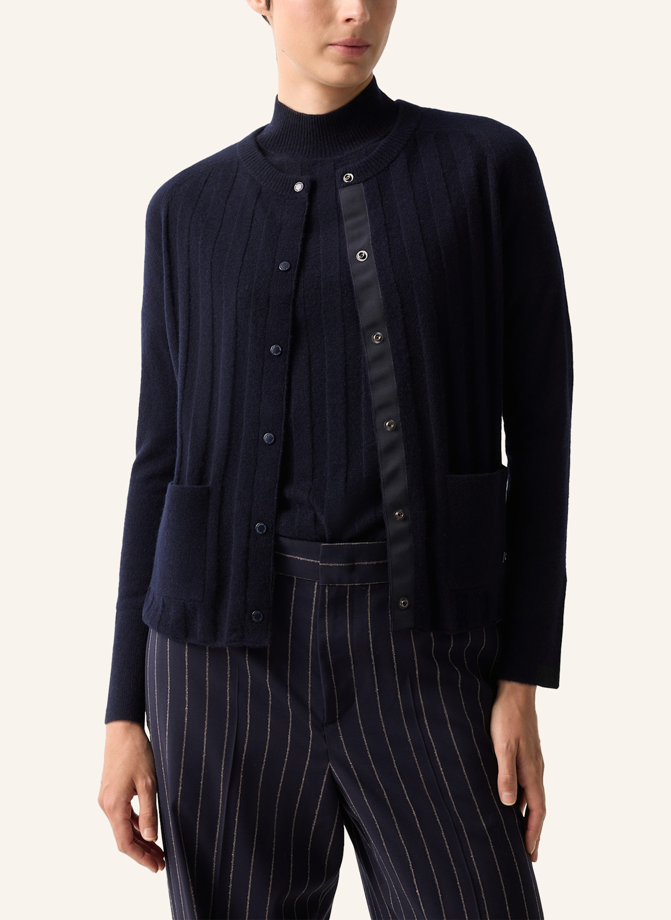 BOGNER Strickjacke TANJA mit Cashmere: DUNKELBLAU