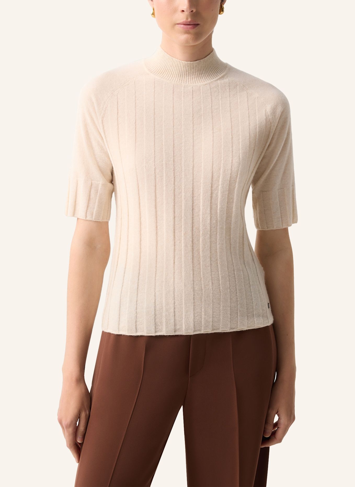 BOGNER TINA knit shirt with cashmere: CREAM