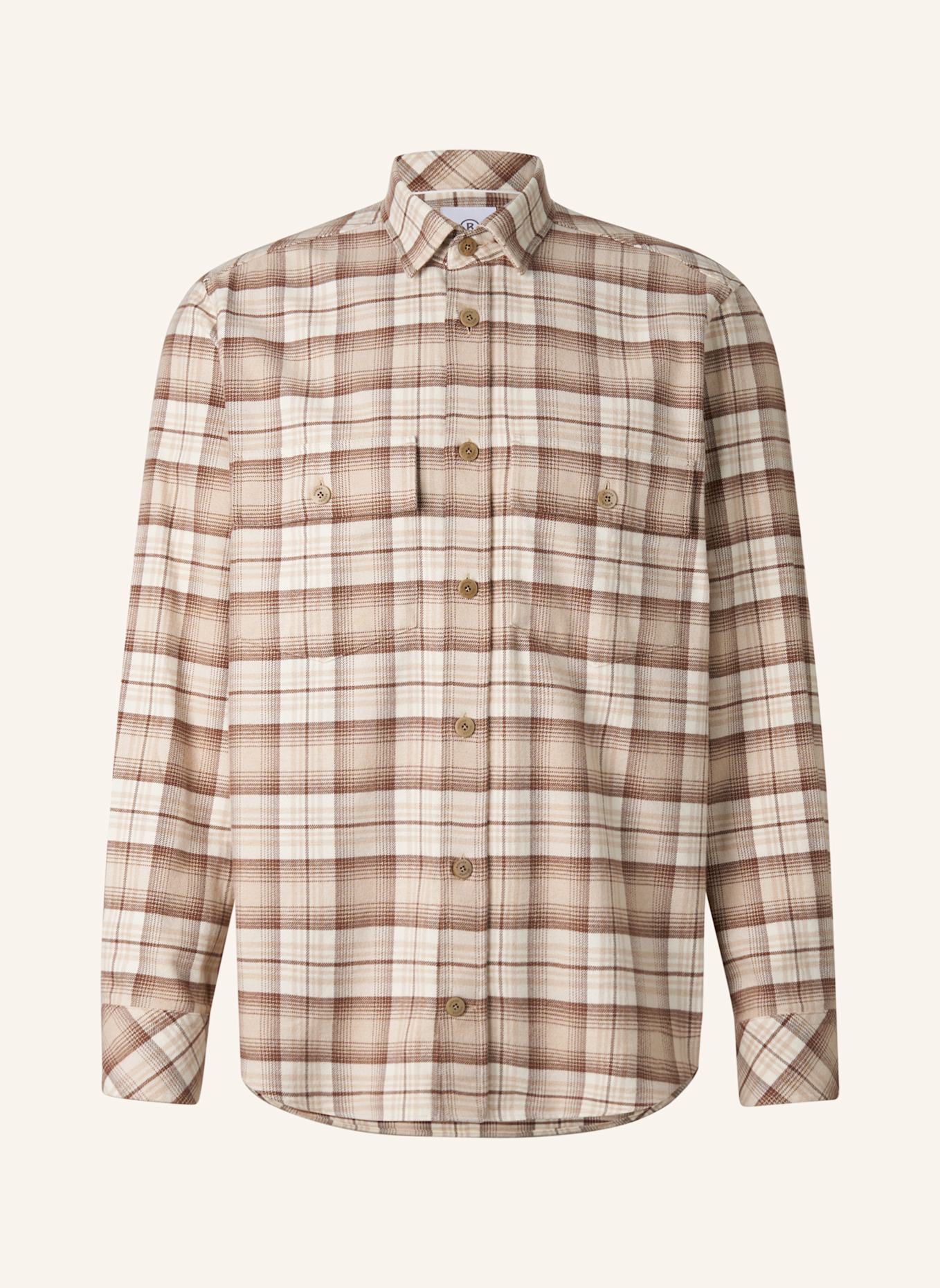 BOGNER Flanellhemd HEIKO Comfort Fit: BRAUN/ BEIGE
