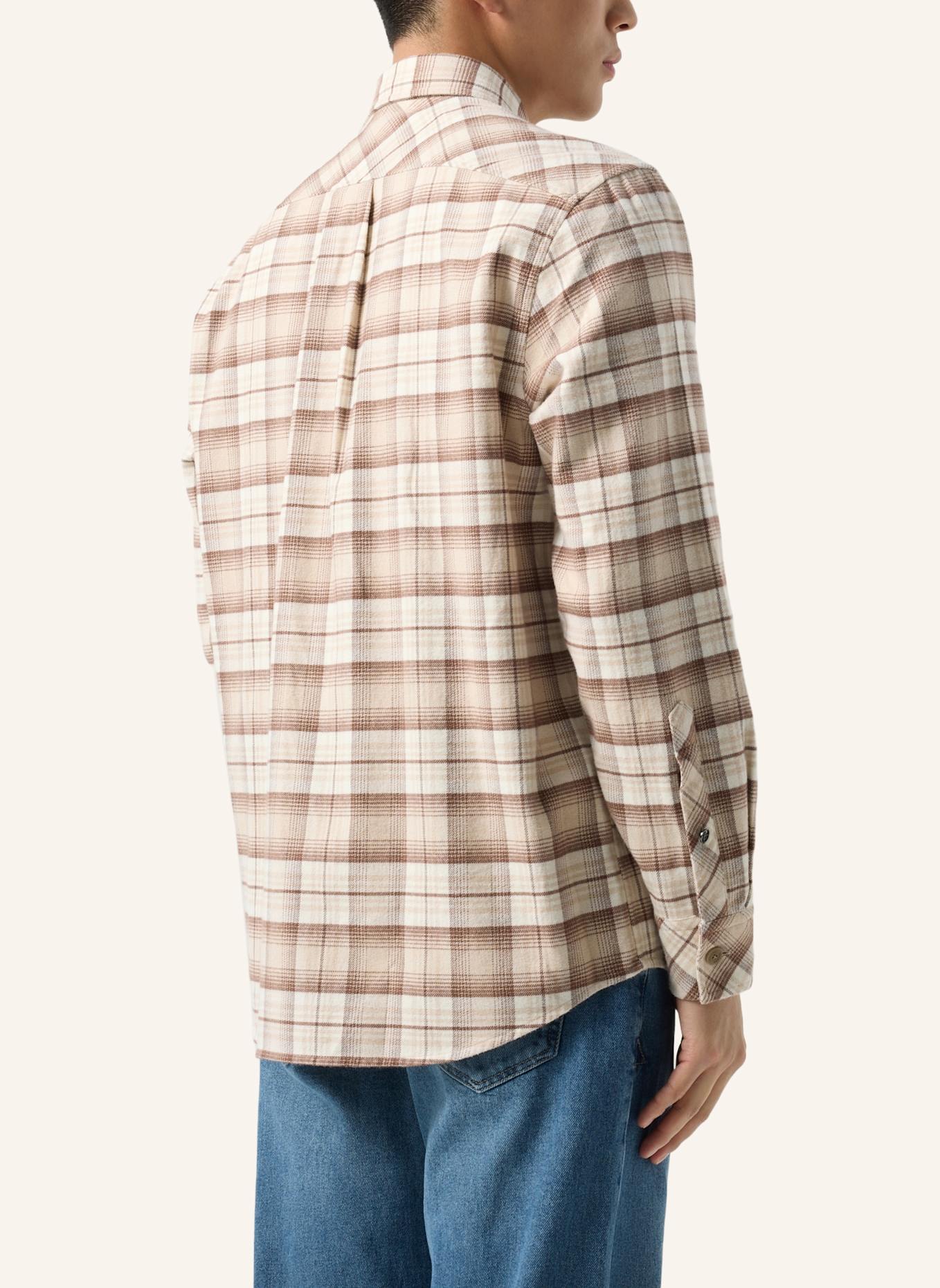 BOGNER Flanellhemd HEIKO Comfort Fit: BRAUN/ BEIGE