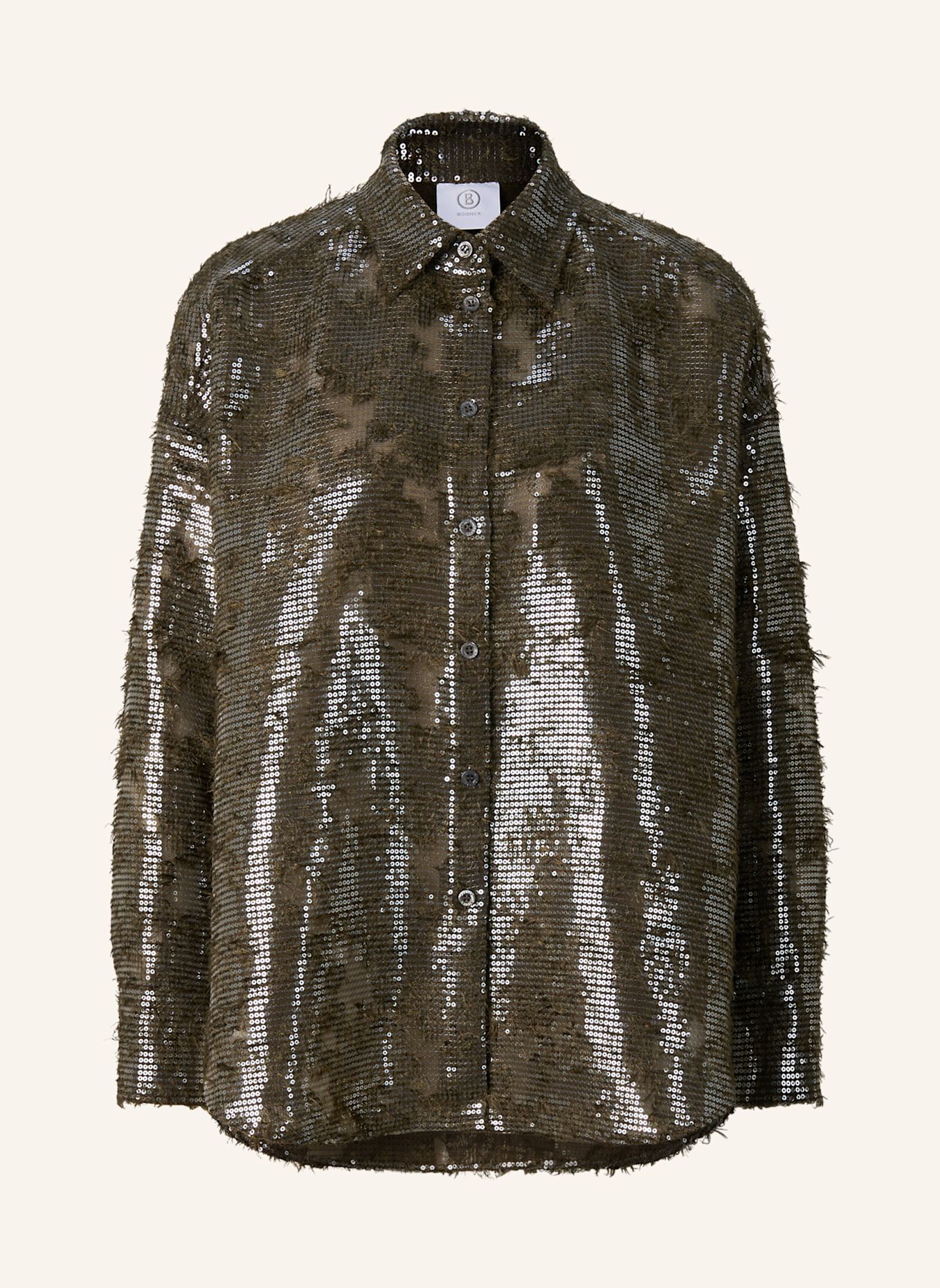 BOGNER Bluse mit Pailletten: OLIV