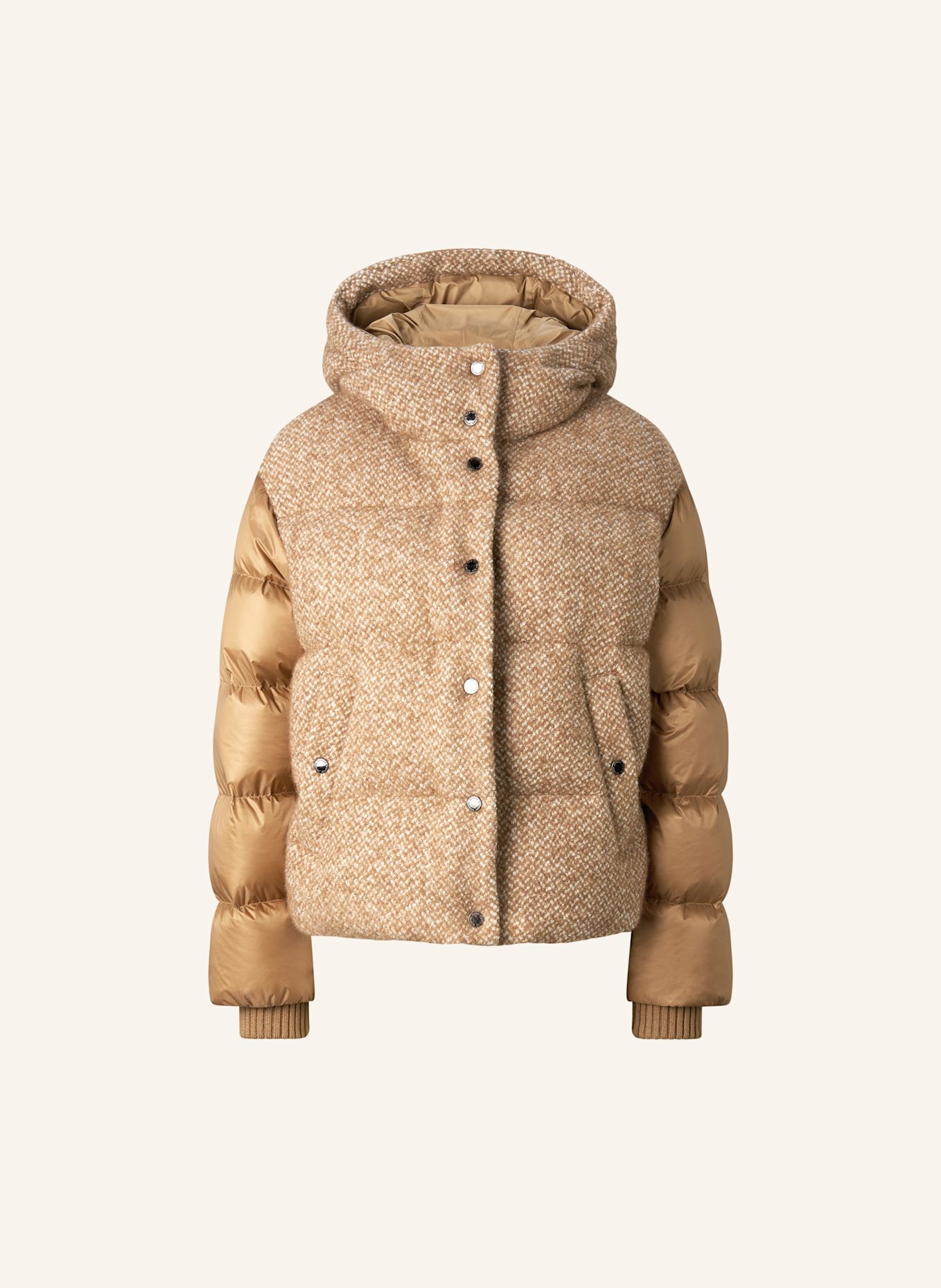 BOGNER Bouclé-Daunenjacke Cathy: CAMEL