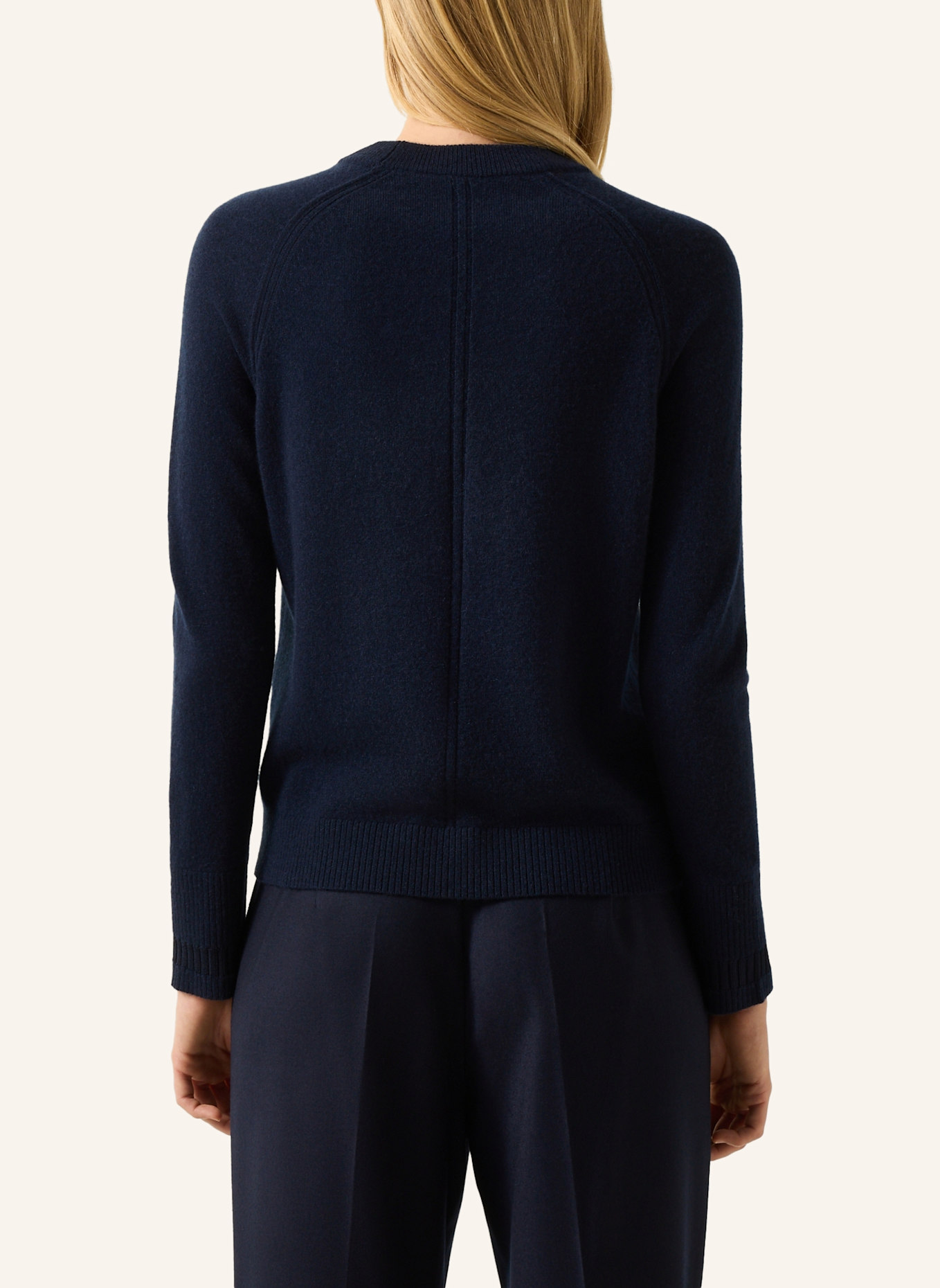 BOGNER Vanessa-trui van scheerwol en kasjmier: DONKERBLAUW