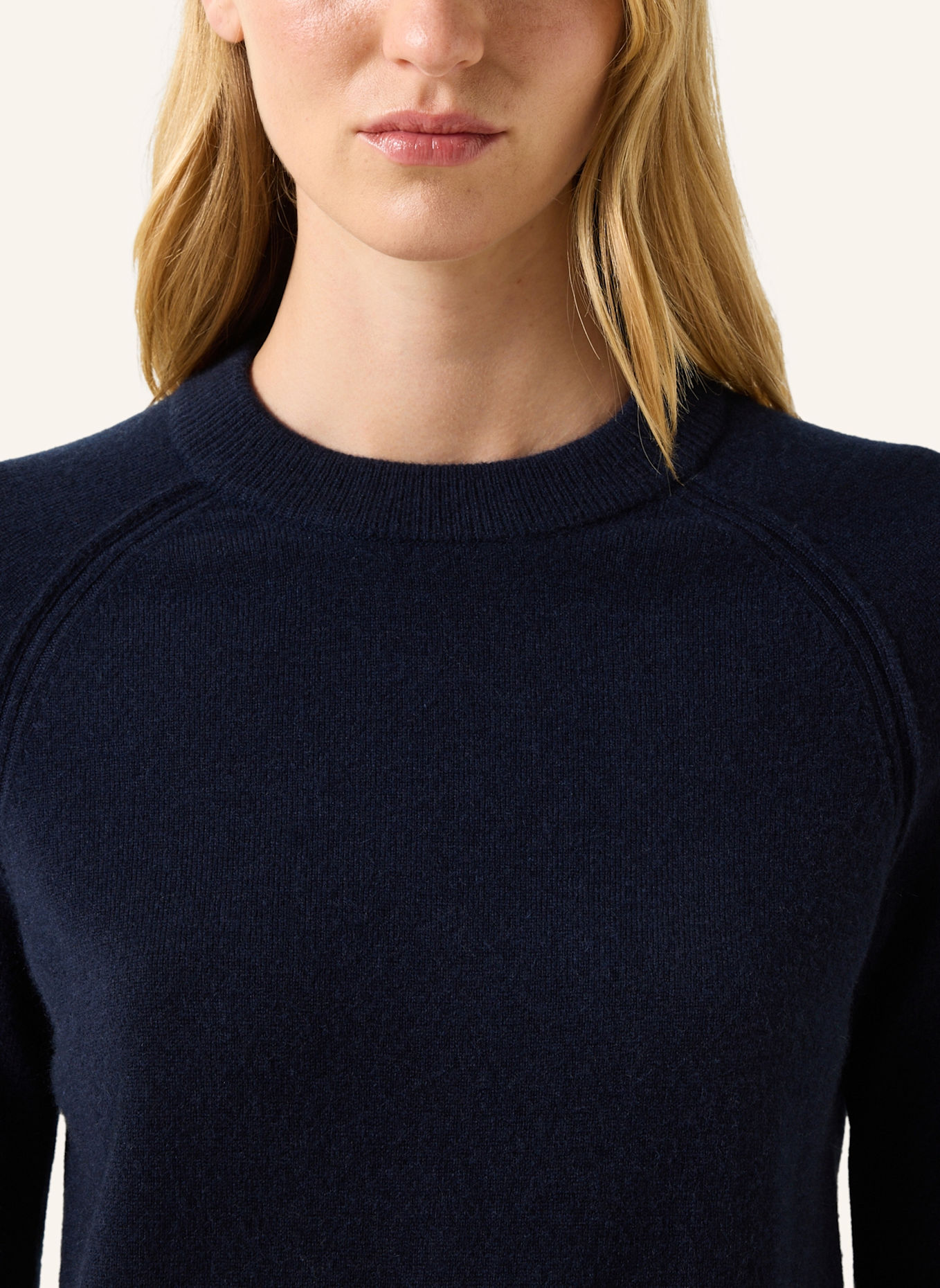 BOGNER Vanessa-trui van scheerwol en kasjmier: DONKERBLAUW