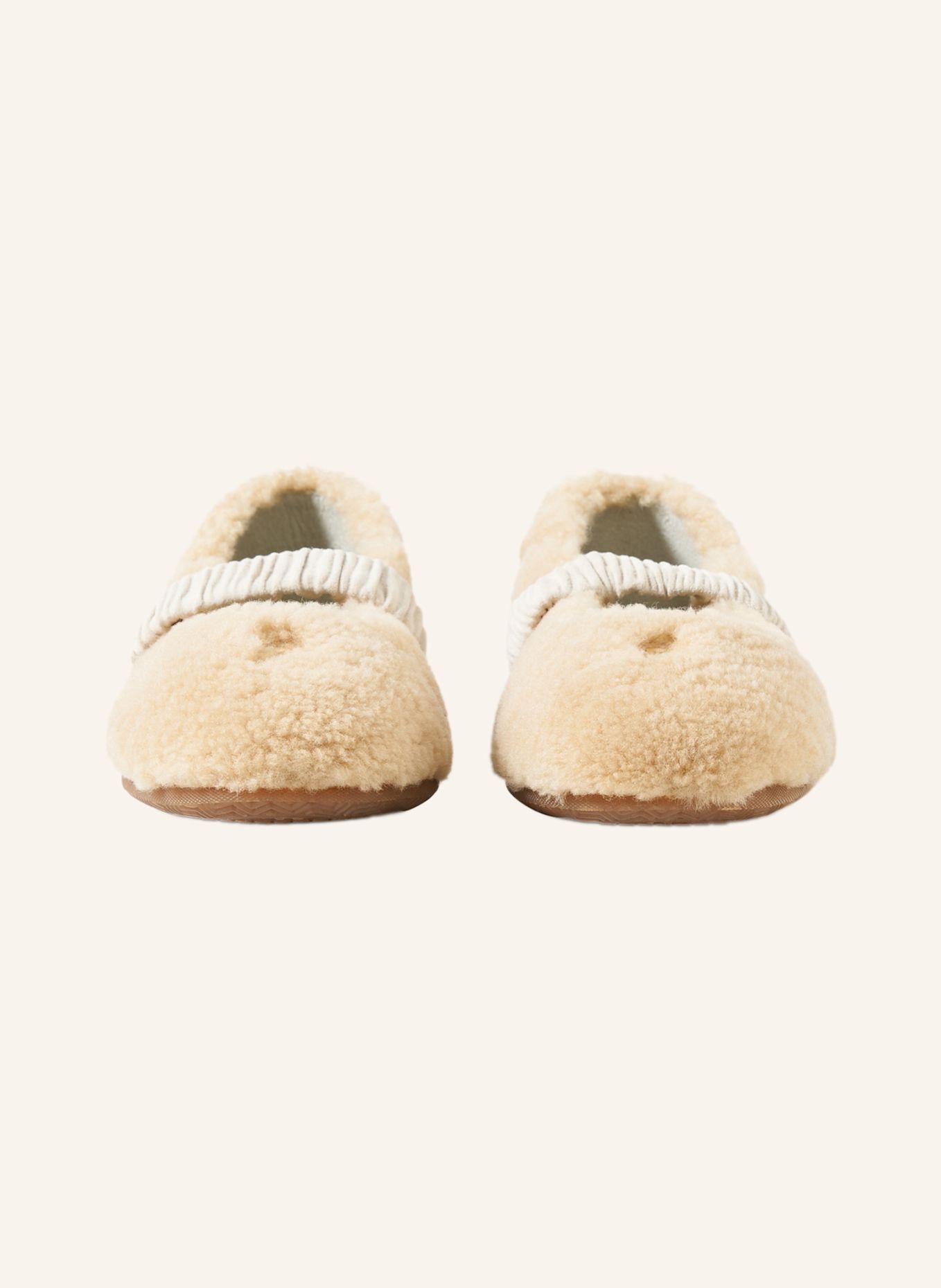 BOGNER Ballerina's van lamswol: BEIGE