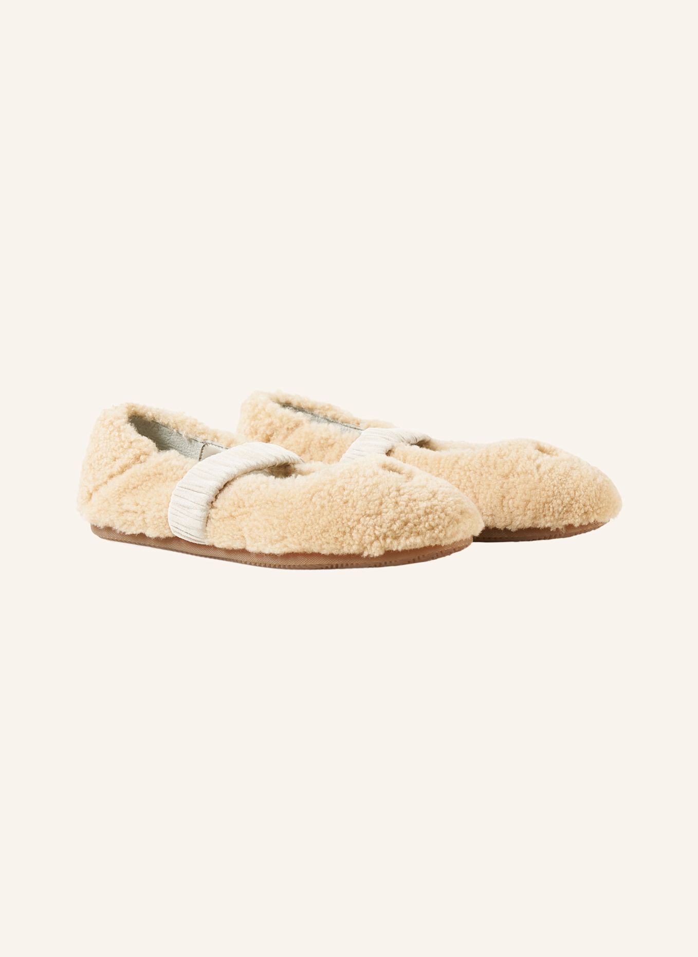 BOGNER Ballerina's van lamswol: BEIGE