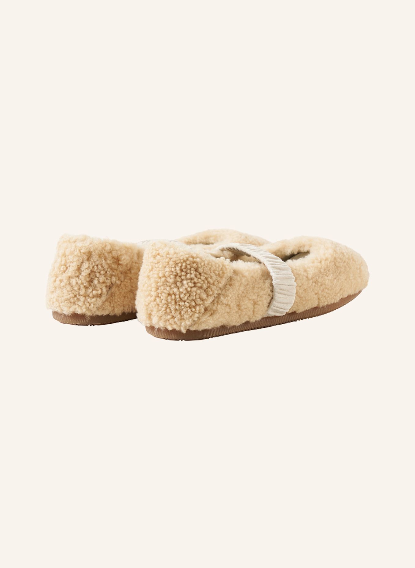 BOGNER Ballerina's van lamswol: BEIGE