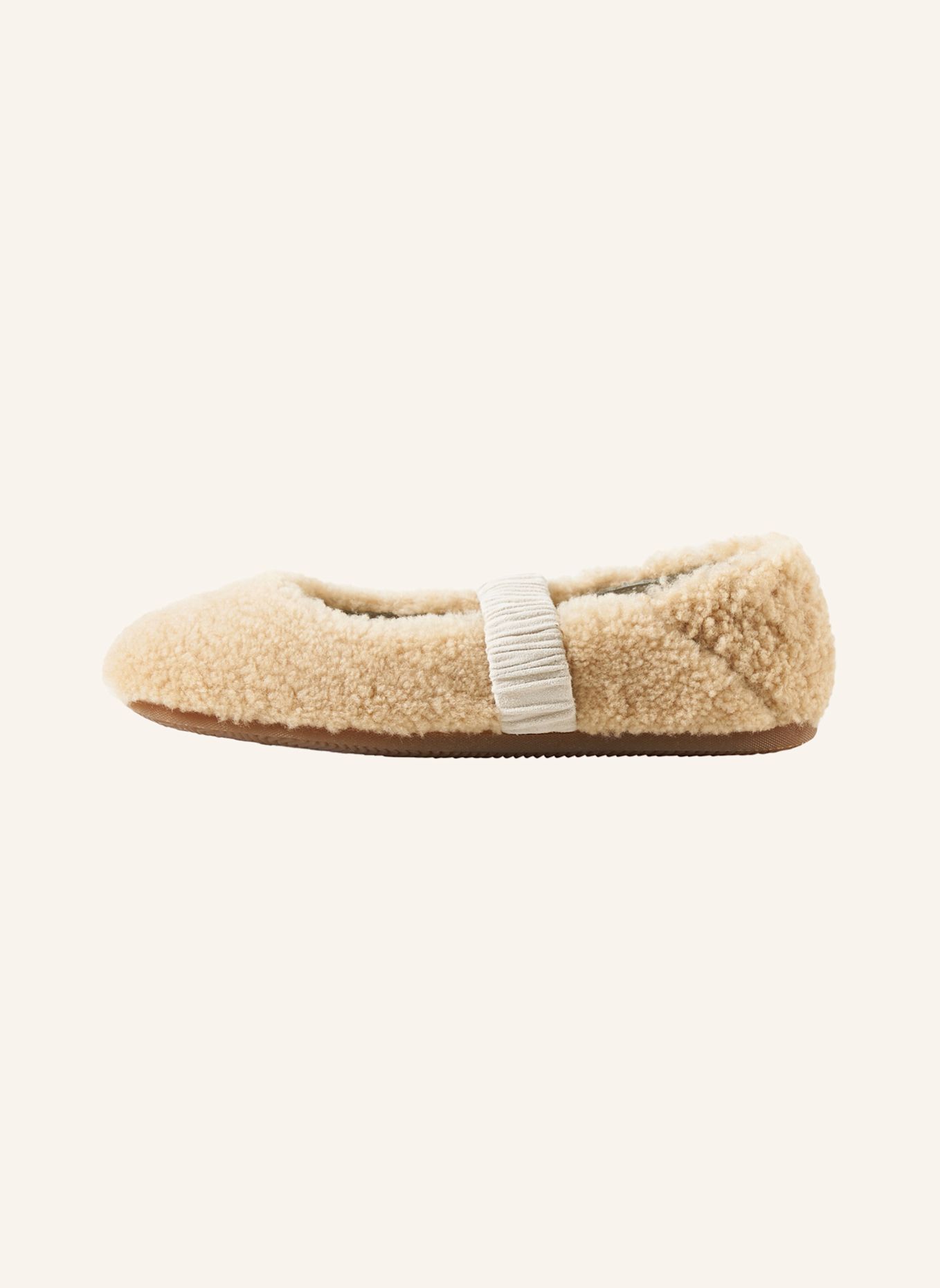 BOGNER Ballerina's van lamswol: BEIGE