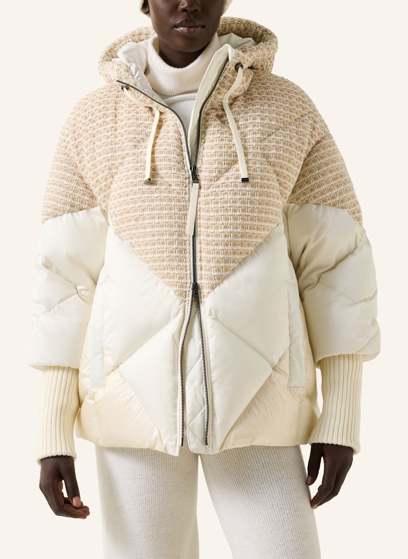 BOGNER Daunenjacke Sheryl: WEISS / BEIGE