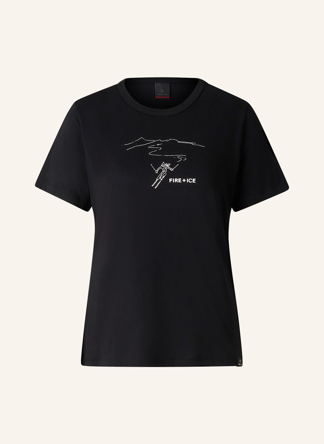 FIRE+ICE Baumwoll-T-Shirt Zyssa: SCHWARZ