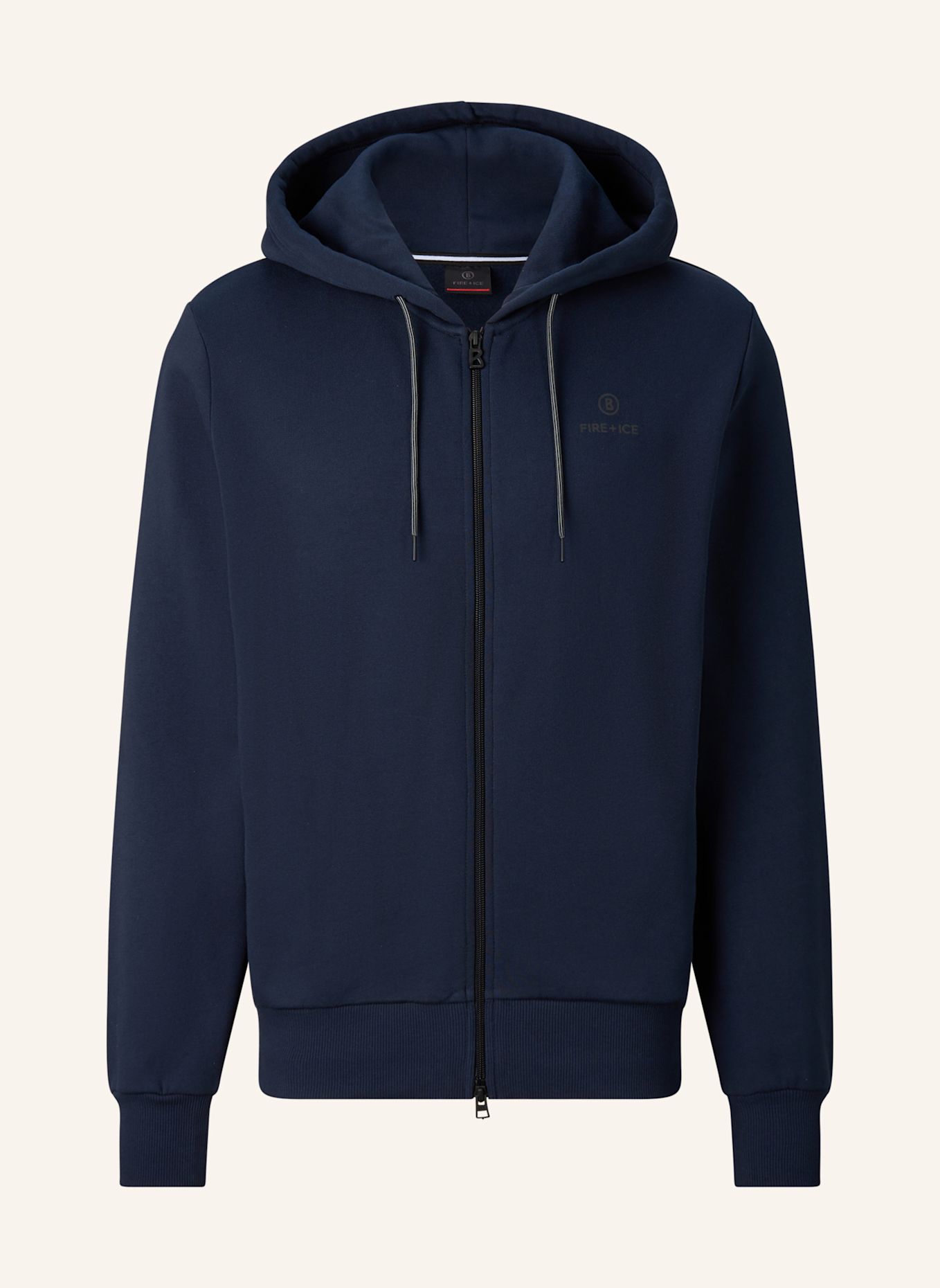 FIRE+ICE Corbell katoenen Hoodie-Sweatvest: DONKERBLAUW