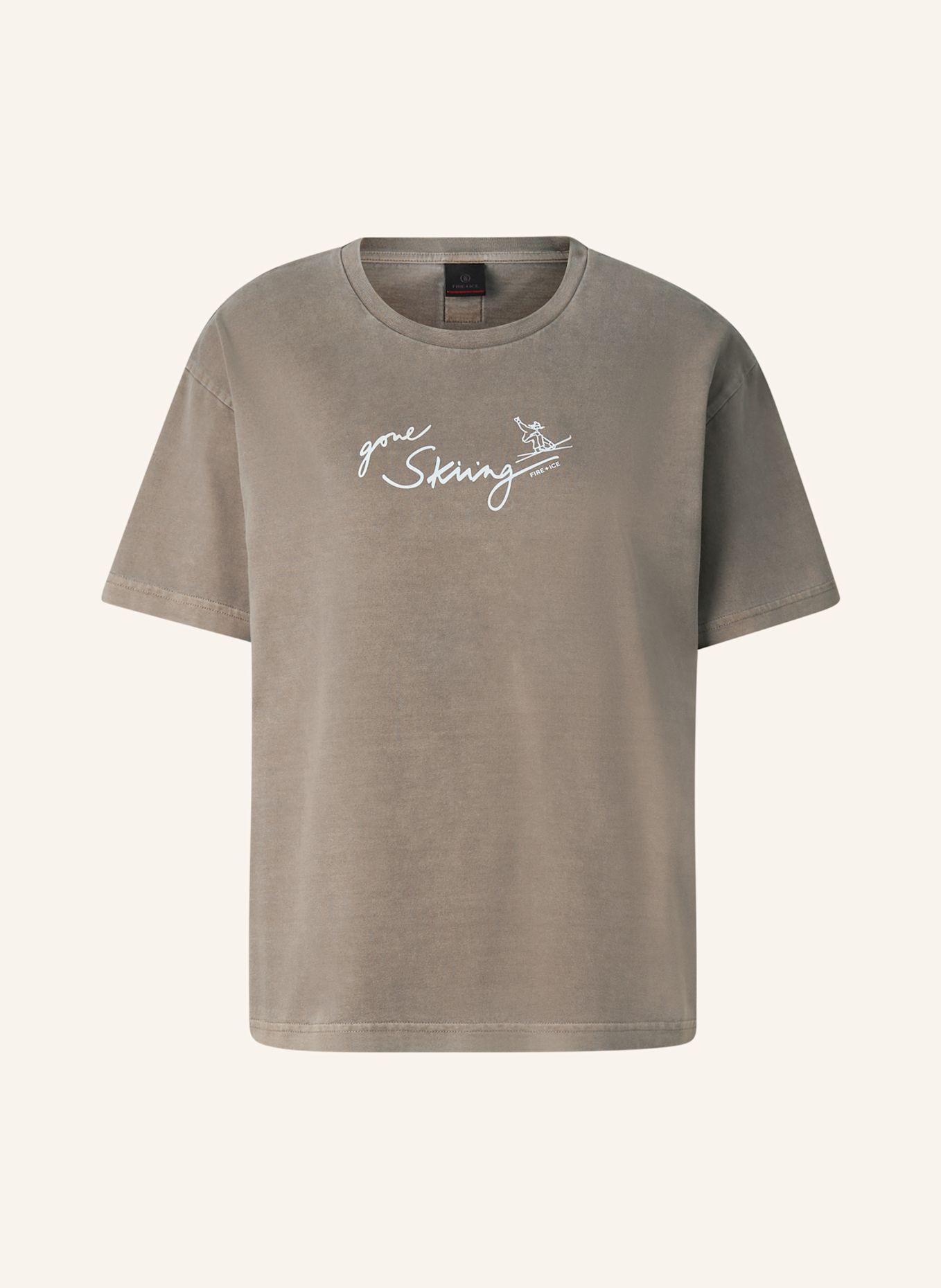 FIRE+ICE Katoenen T-shirt Cara: TAUPE