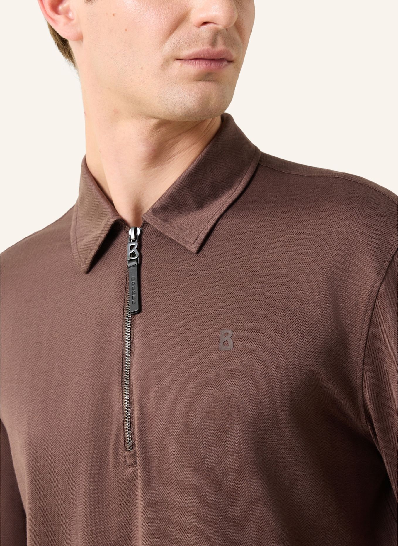 BOGNER Polo-Longsleeve Bailey: BRAUN