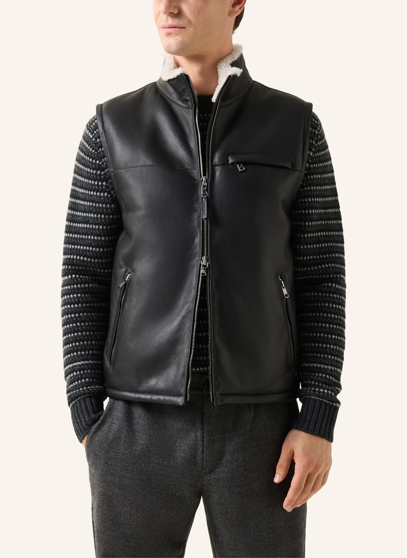 BOGNER Lamswol-Bodywarmer Rosso: ZWART