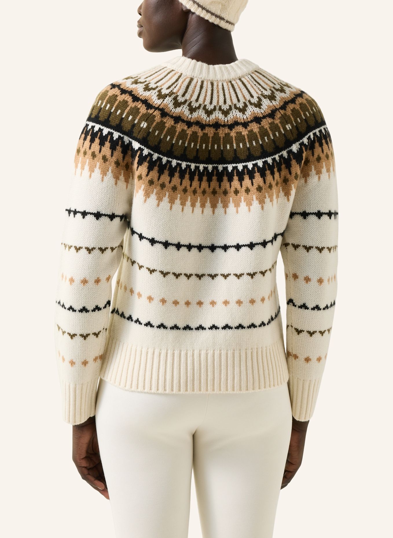 BOGNER Kasjmier trui INA: CRÈME / CAMEL / COGNAC