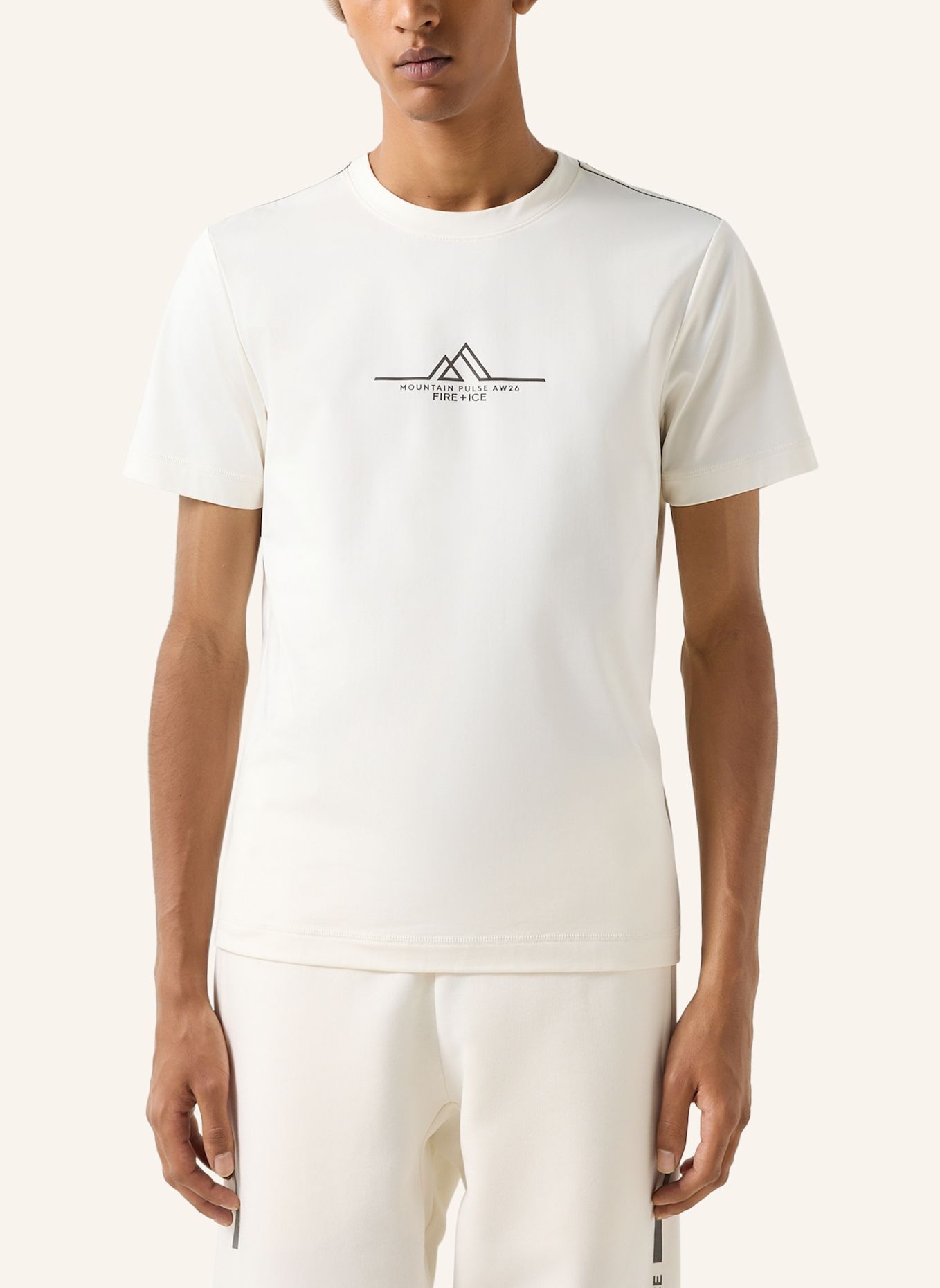 FIRE+ICE Katoenen T-shirt, recht model: WIT