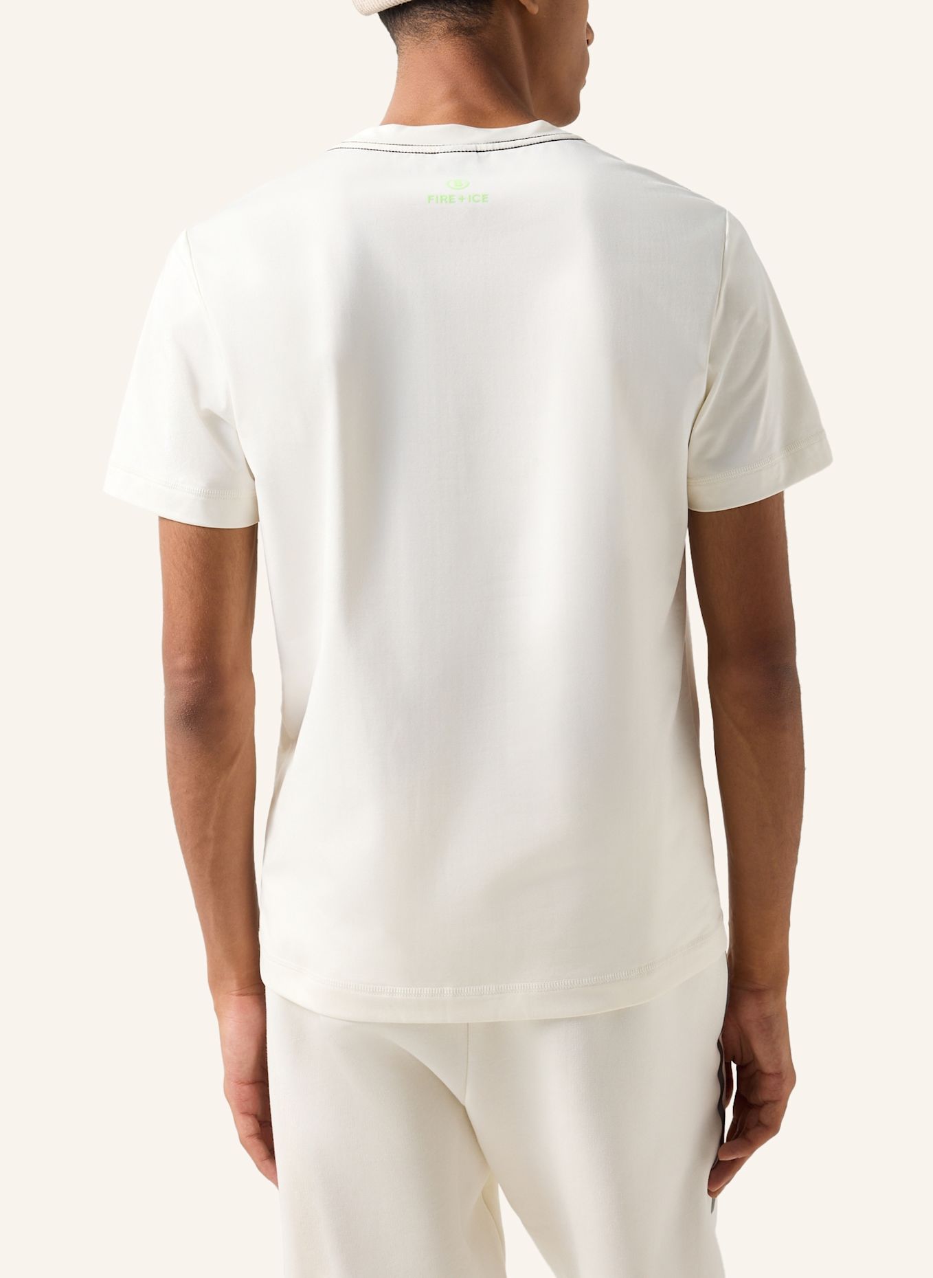 FIRE+ICE Katoenen T-shirt, recht model: WIT