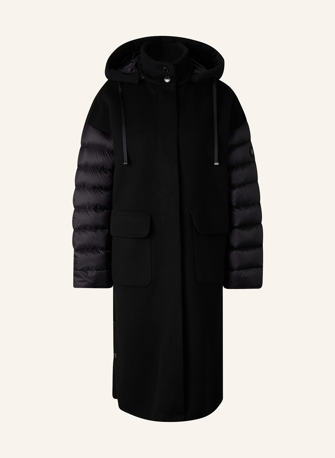 BOGNER Doubleface-Donsmantel Trisha: ZWART