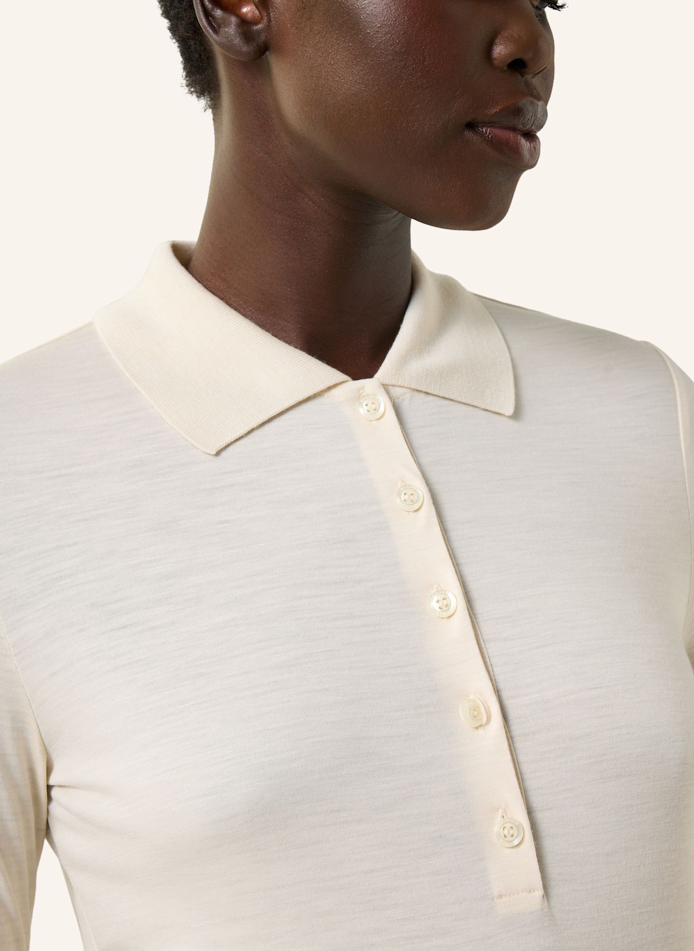 BOGNER Gebreid poloshirt WHOOPY: WIT