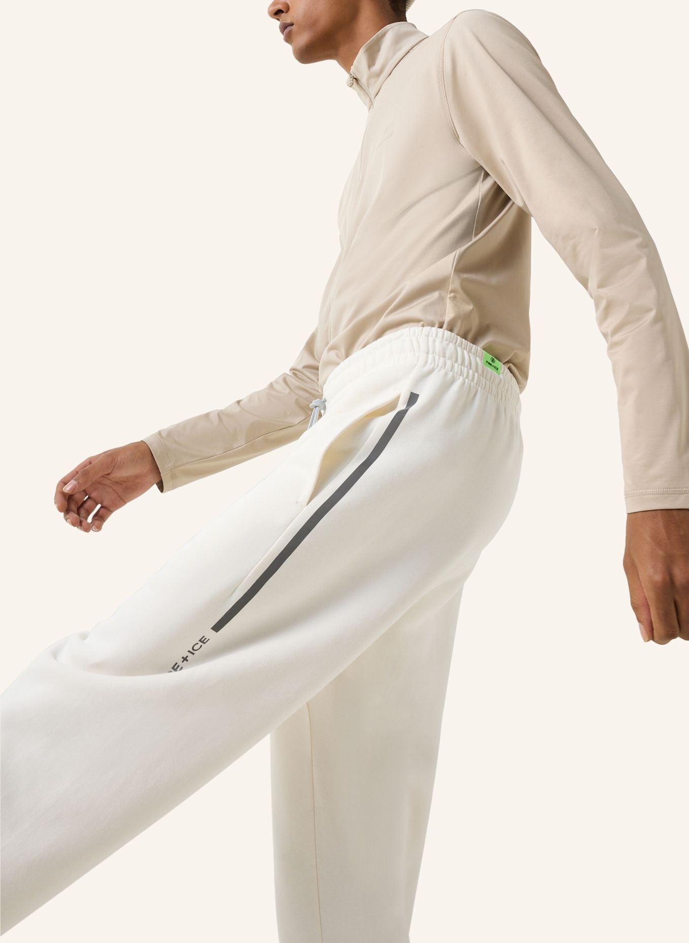 FIRE+ICE Fadi Cotton Sweatpants: WHITE
