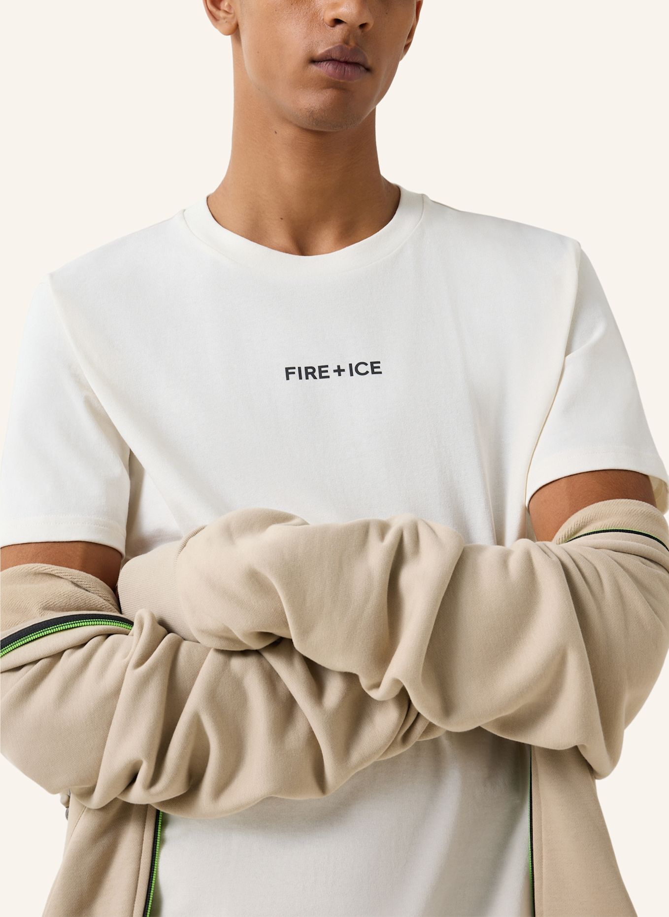 FIRE+ICE Katoenen T-shirt Mick: WIT