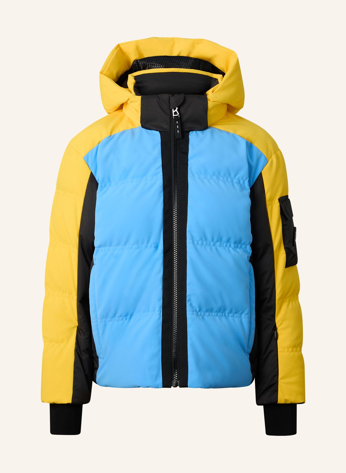 BOGNER Kids Ski-Daunenjacke Pablo: GELB / BLAU