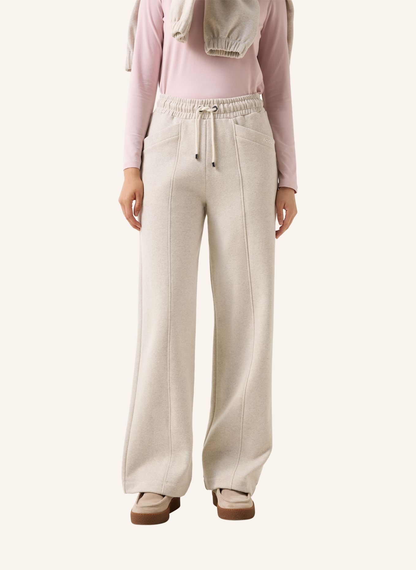 BOGNER Joggingbroek TOTO-4 met glittergaren: WIT