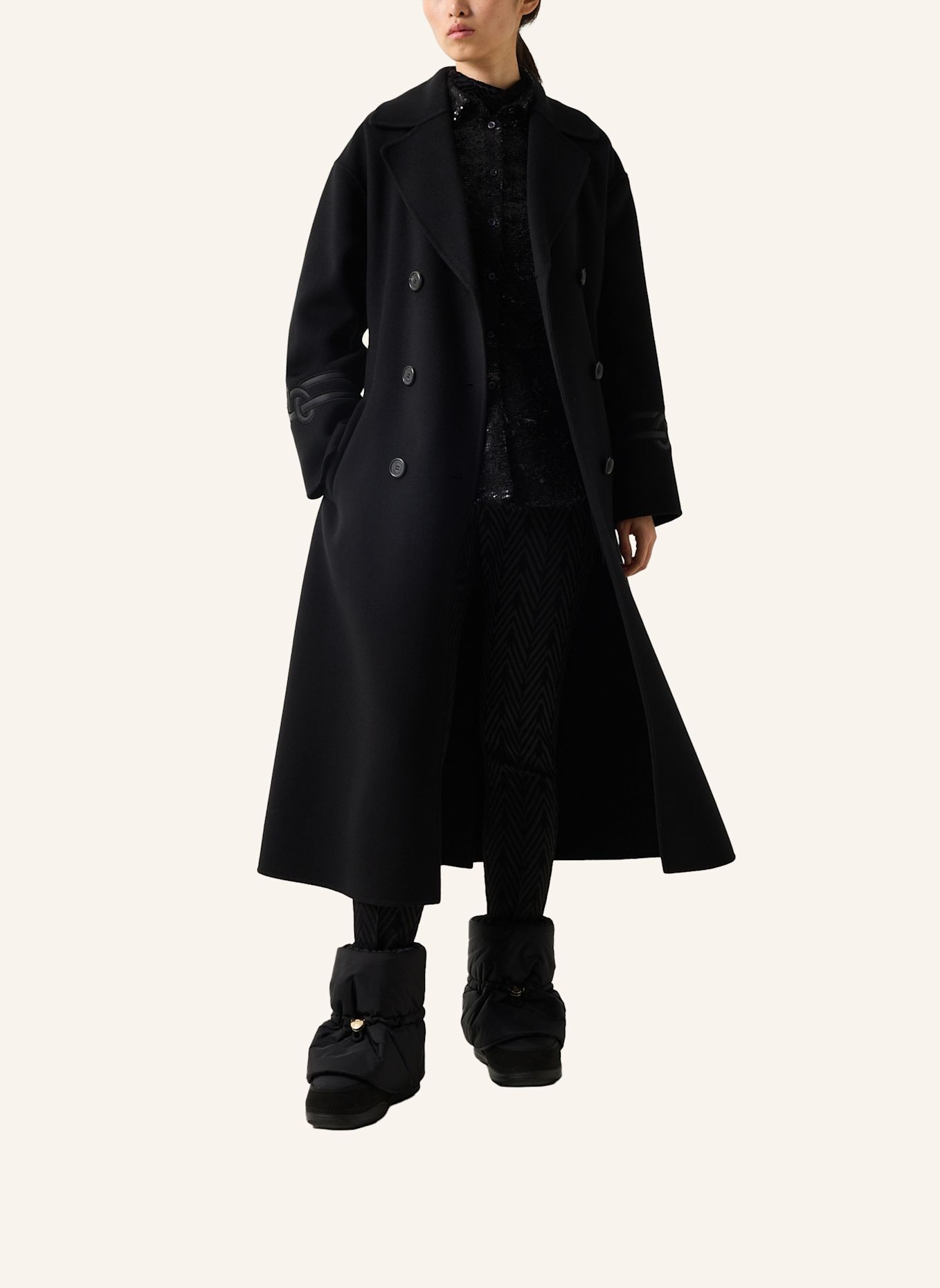 BOGNER Doubleface Wollmantel Terese: SCHWARZ